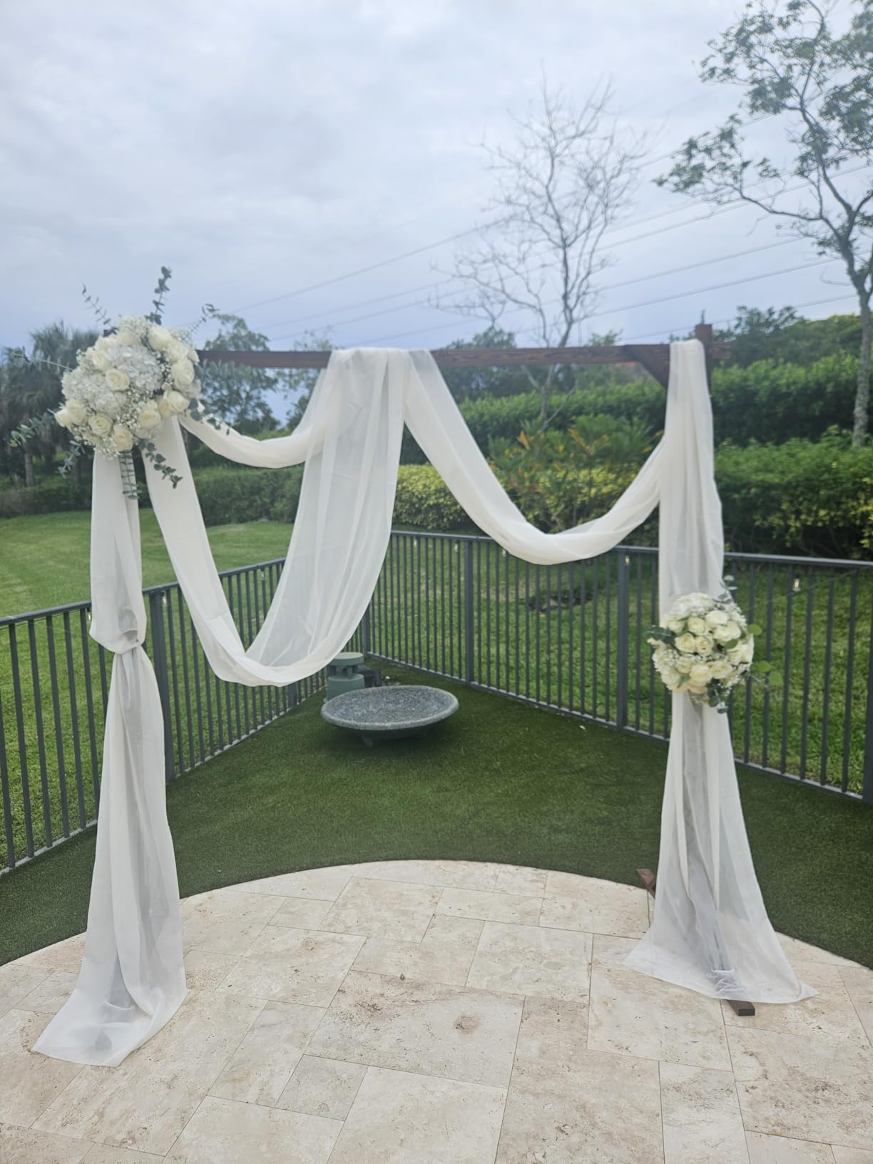 7.2FT Wooden Wedding Arch Square Wood Arches Arbor Backdrop Stand for Ceremony Indoor Outdoor Wedding Party Proposal Scene Garden Beach Forest Rustic Boho Decoration customer photo 1