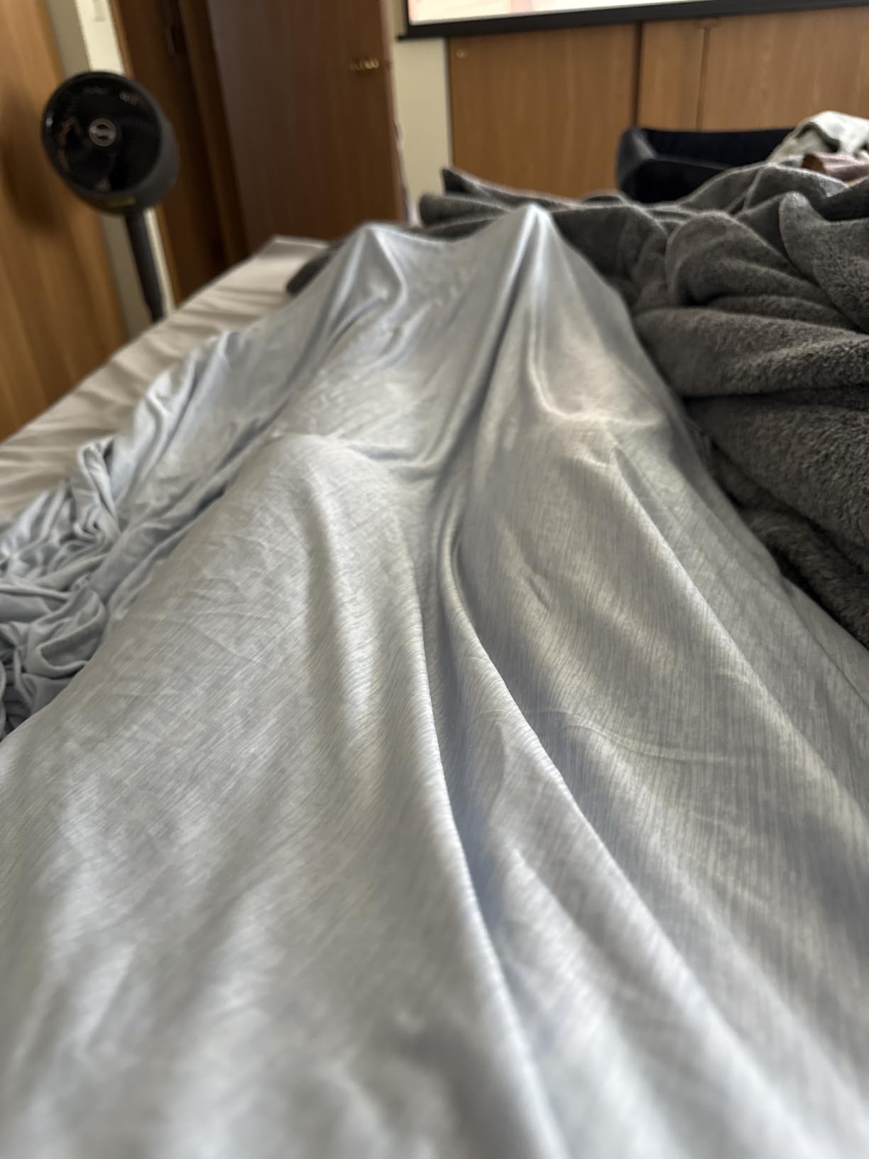 Bedsure Summer Cooling Blanket for Hot Sleepers, Queen Size, 90x90 | Rayon Derived from Bamboo, Cold Sheet Blanket, Light Bed Cooling Layer, Thin Bedding For Night Sweats Hot Flashes customer photo 1