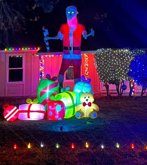 KOOY 10FT Giant Christmas Inflatables Outdoor Decorations Gift Boxes and Bear,Blow up Yard Decorations with LED Light for Xmas New Year Decor Inflatable for Holiday Party Garden Lawn Winter Décor customer photo 2