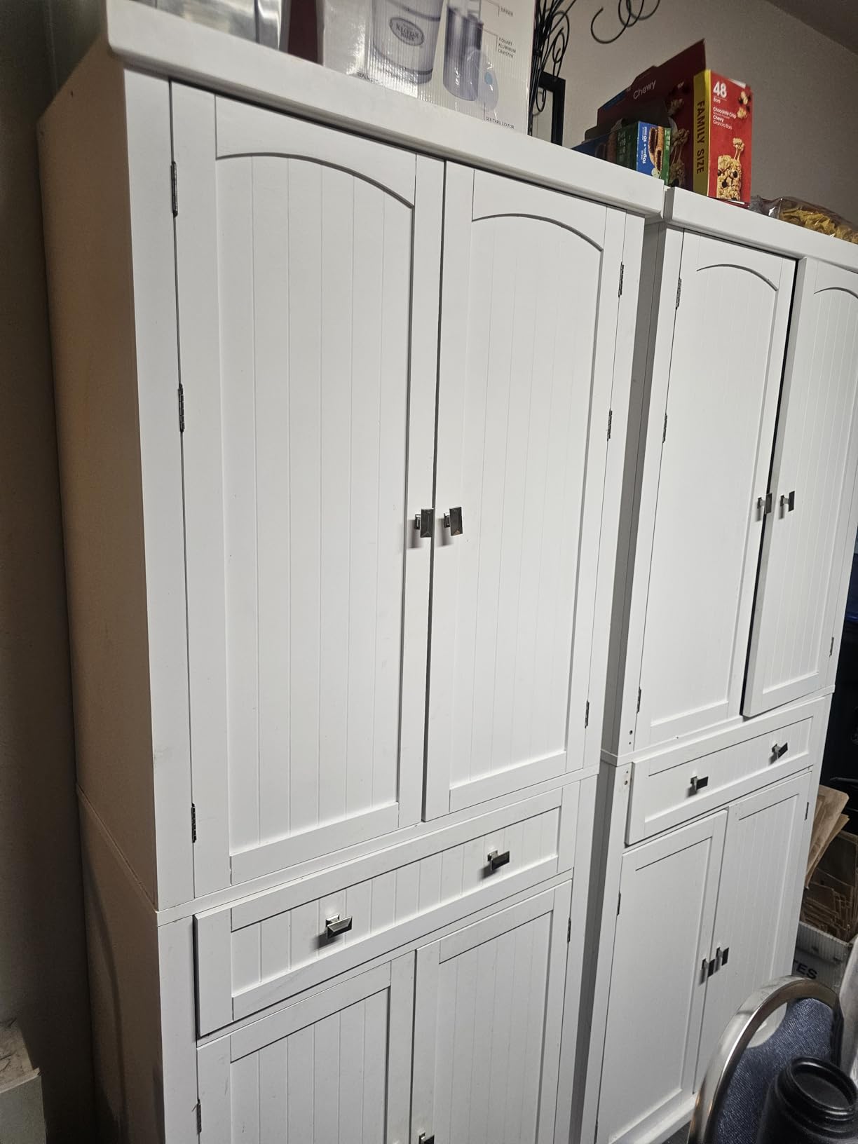 VASAGLE Pantry Cabinet, 71.7-Inch High Freestanding Tall Cupboard Storage Cabinet with a Drawer, 2 Cabinets, 4 Adjustable Shelves, 6 Door Shelves, for Living Room, Kitchen, White UBBC561P31V2 customer photo 2