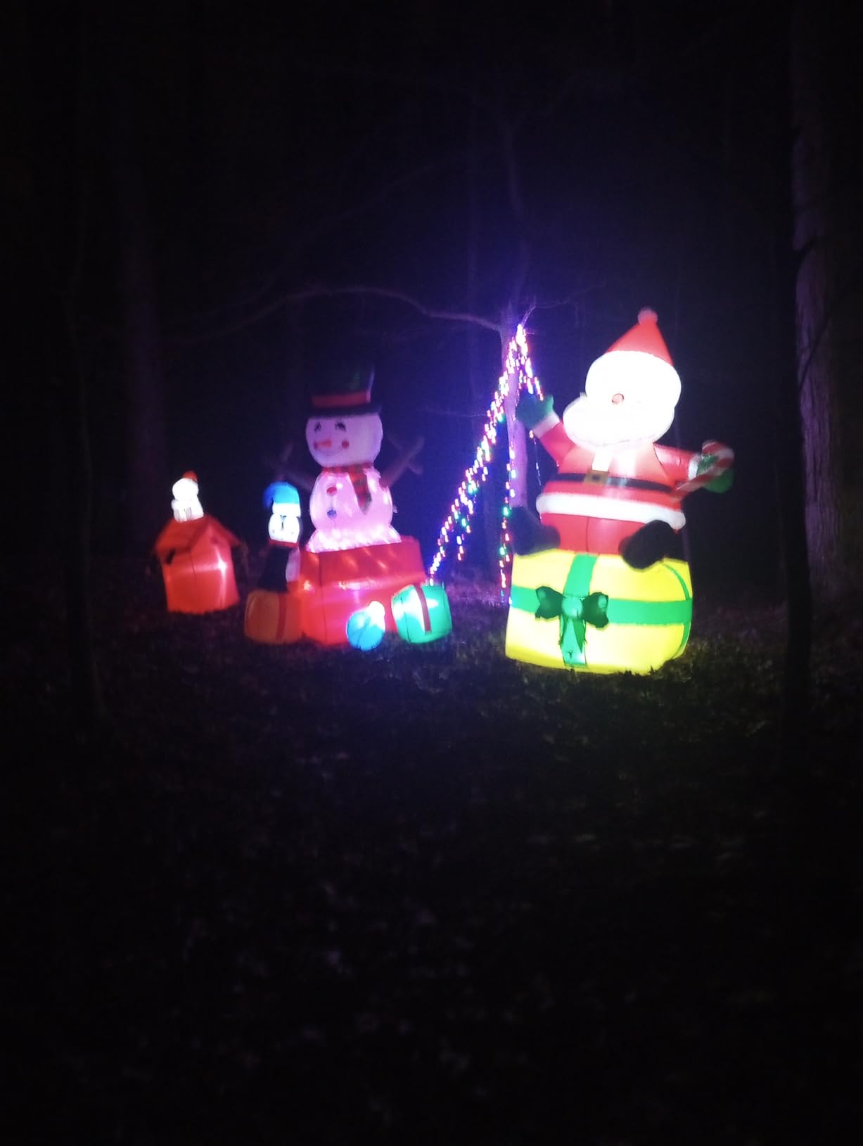 7 FT Christmas Inflatables Outdoor Decorations, Blow Up Santa Claus Inflatable with Built-in LEDs for Christmas Indoor Outdoor Yard Lawn Garden customer photo 1