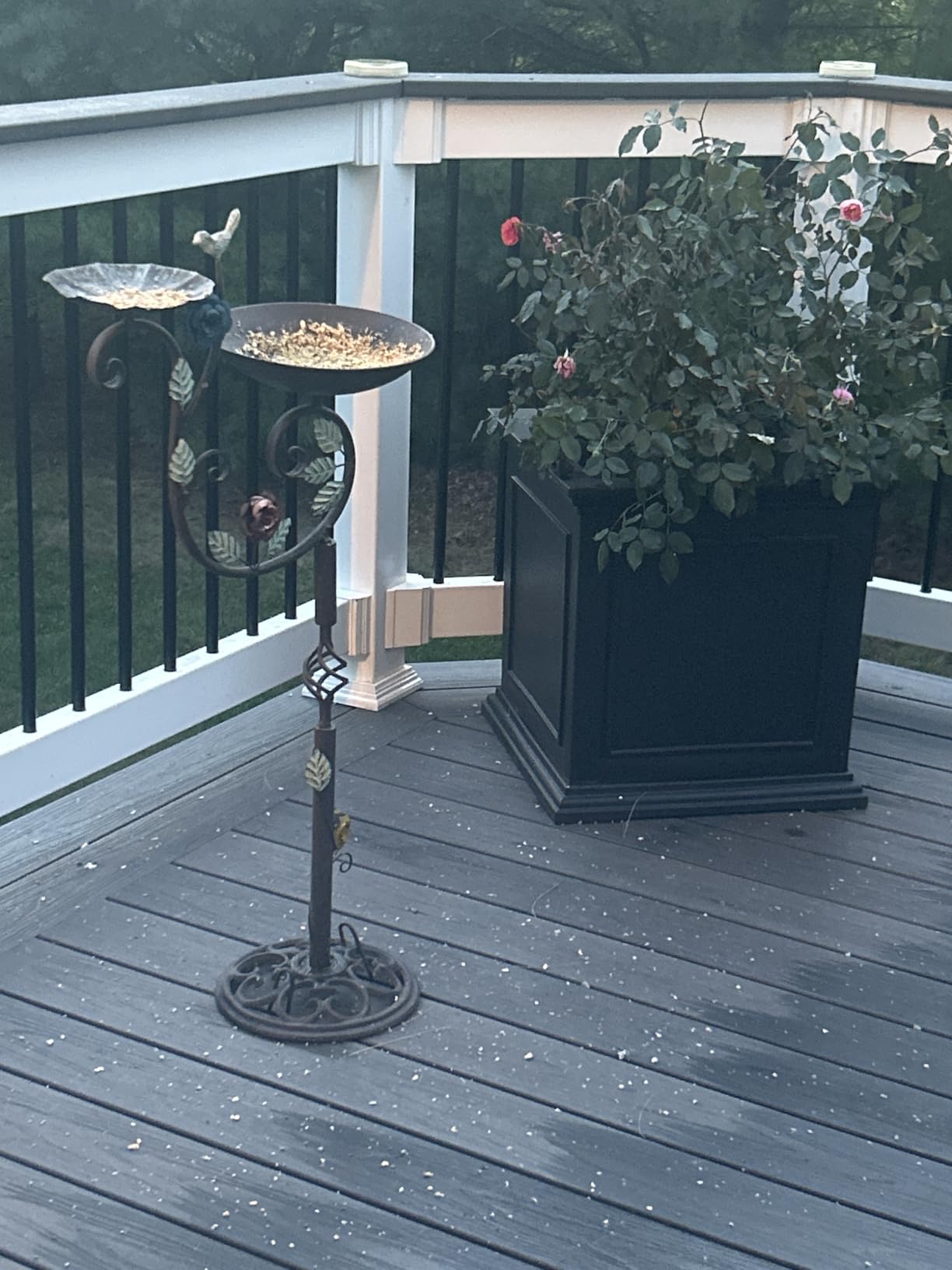 Metal Bird Bath and Feeder for Outdoors 39.4