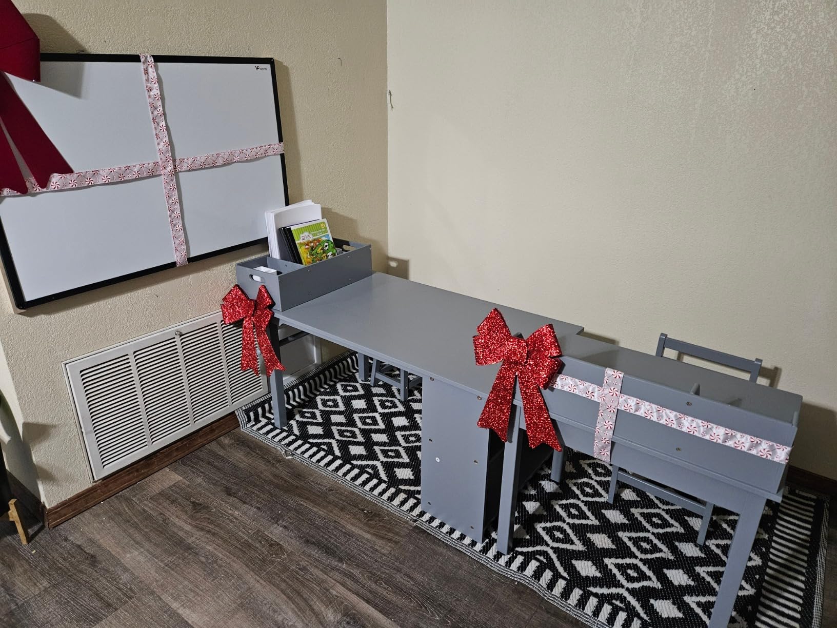 Bamboo Toddler Desk and Chair Set with Lift-Top Storage, Kids Study Table with Hutch and Bookshelf, Writing Reading Art Desk for Boys and Girls Ages 3-8 customer photo 1