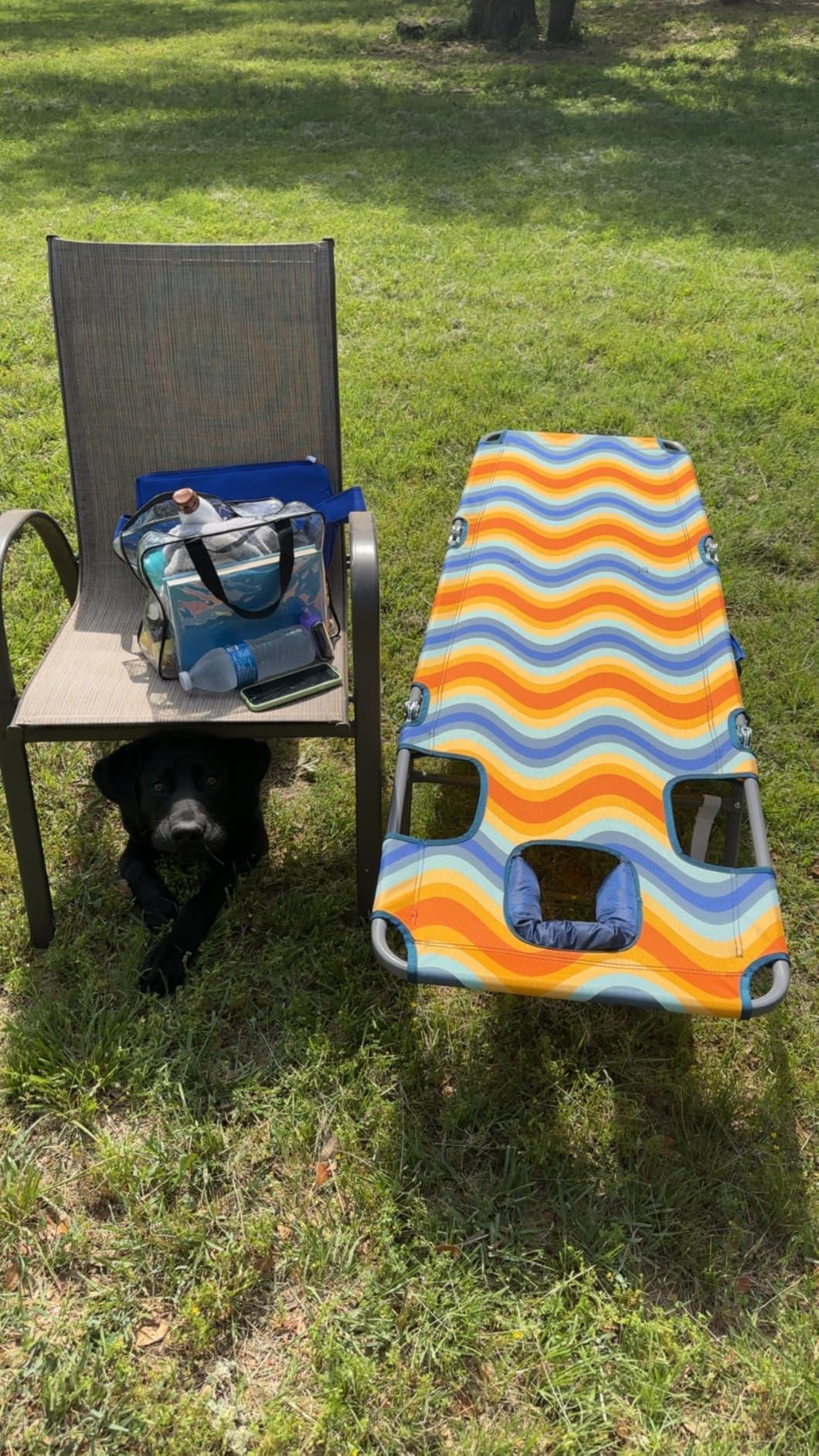 SUNNYFEEL Beach Lounge Chair, Reclining Beach Chairs Lay Flat, Sun Face Down Tanning Chair, Folding Camping Chairs Portable Camp Cot with Backpack Straps for Outdoor/Picnic/Lawn customer photo 2