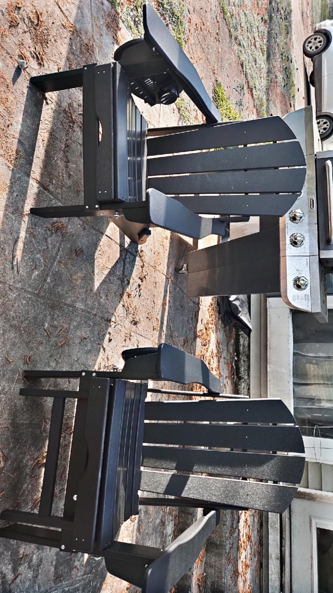 NAVINE Adjustable Adirondack Chair with Retractable Ottoman Set of 2, HDPE Folding Adirondack Chair with Cup Holder, All Weather Fire Pit Chair for Outdoor. customer photo 1