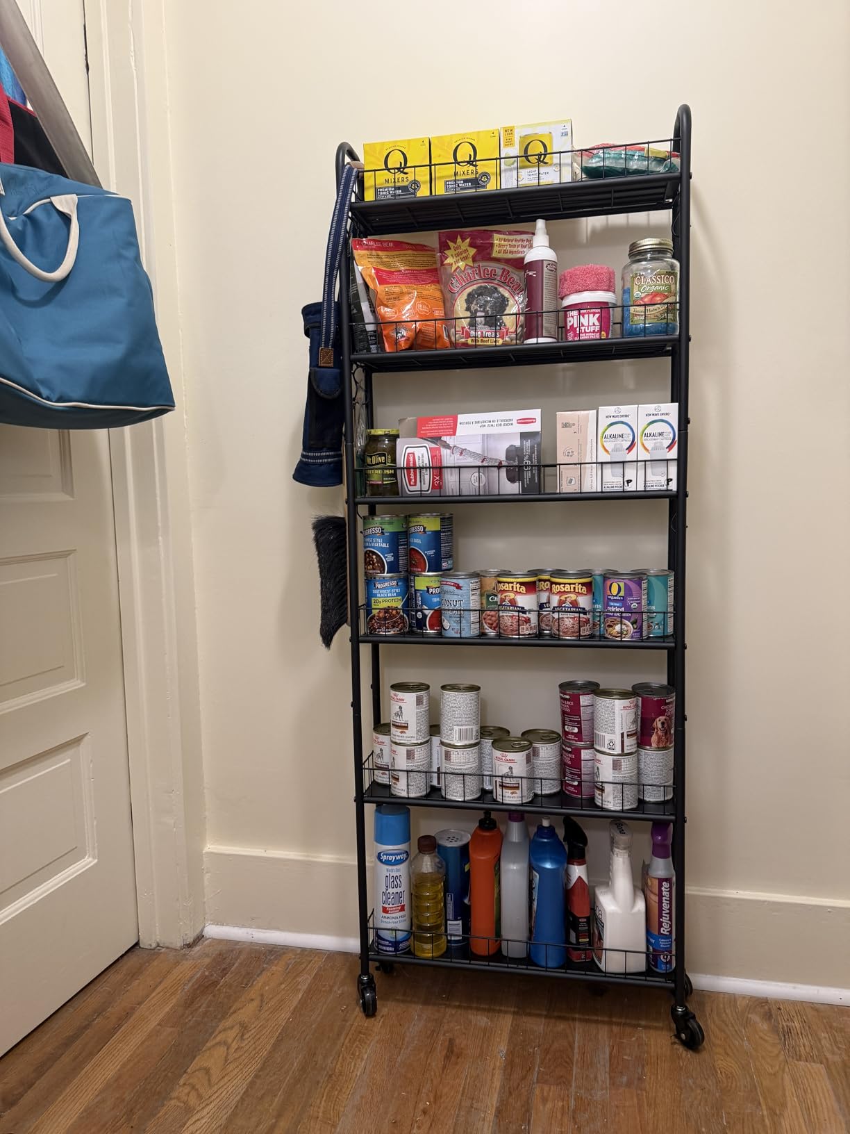 Slim Rolling Storage Cart with Wheels, Metal 6 Tier Spice Rack Mobile Shelving Unit Organizer Kitchen Utility Cart for Office Bathroom Kitchen Laundry Room Narrow Places (6inches) customer photo 2