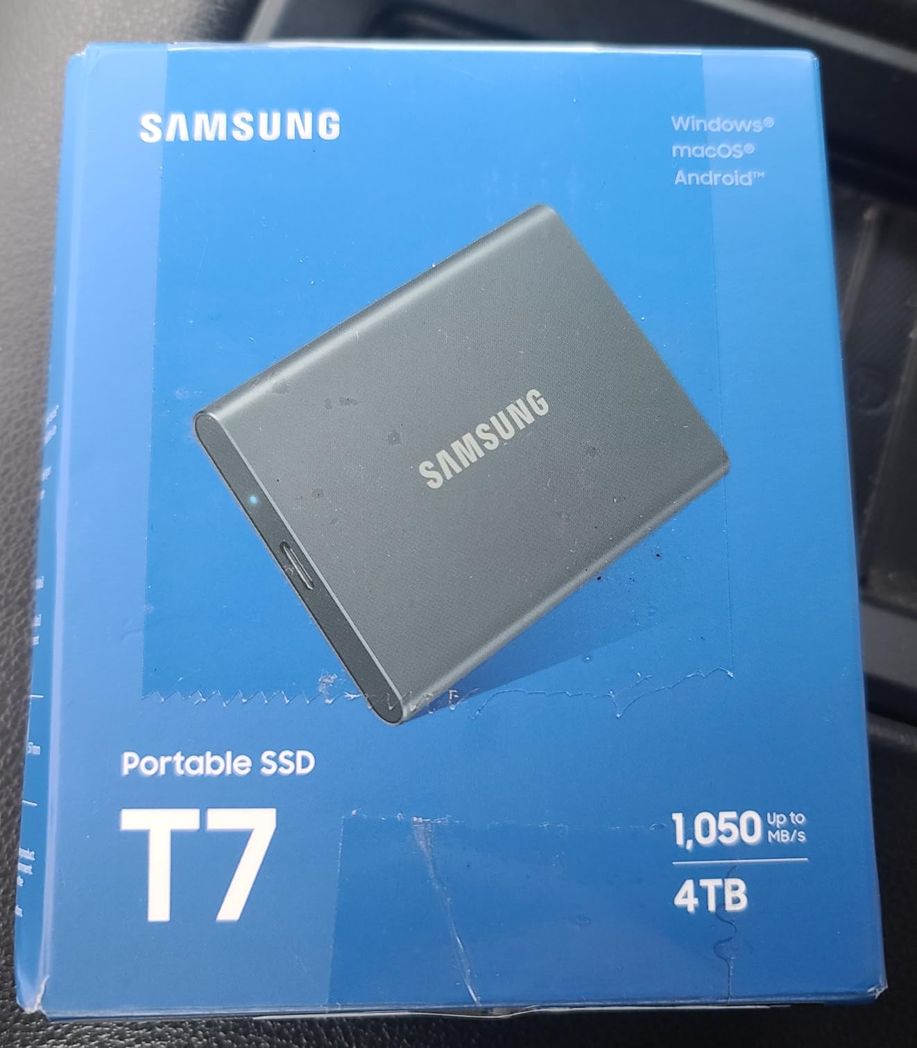 SAMSUNG T7 Portable SSD, 4TB External Solid State Drive, Speeds Up to 1,050MB/s, USB 3.2 Gen 2, Reliable Storage for Gaming, Students, Professionals, MU-PC4T0T/AM, Gray customer photo 2