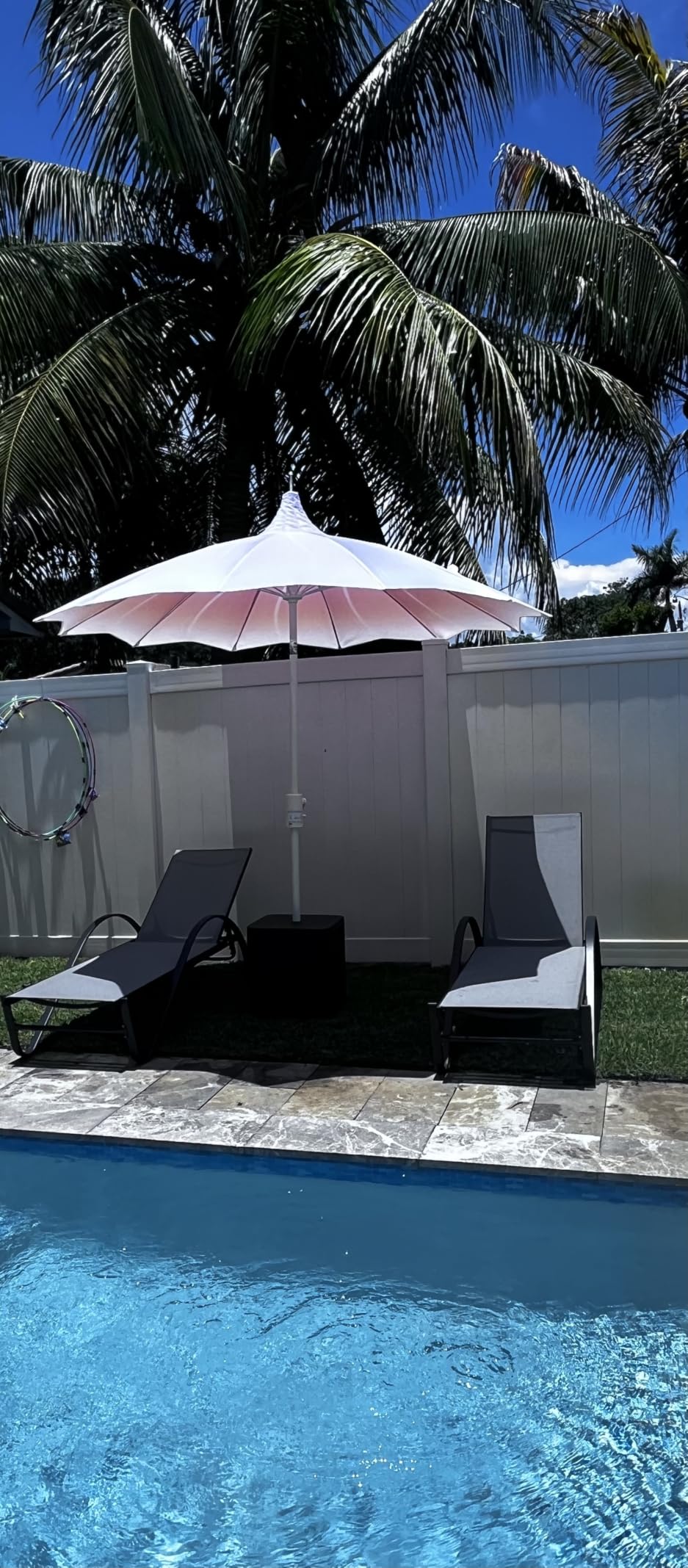 Shintenchi Patio Chaise Lounge Set of 2, Pool Chaise Lounge with Arm, Outdoor Lounge Chair with 5 Adjustable Backrest, Sunbathing Recliner, Beach Chair, Pool Chairs, Light Grey customer photo 1