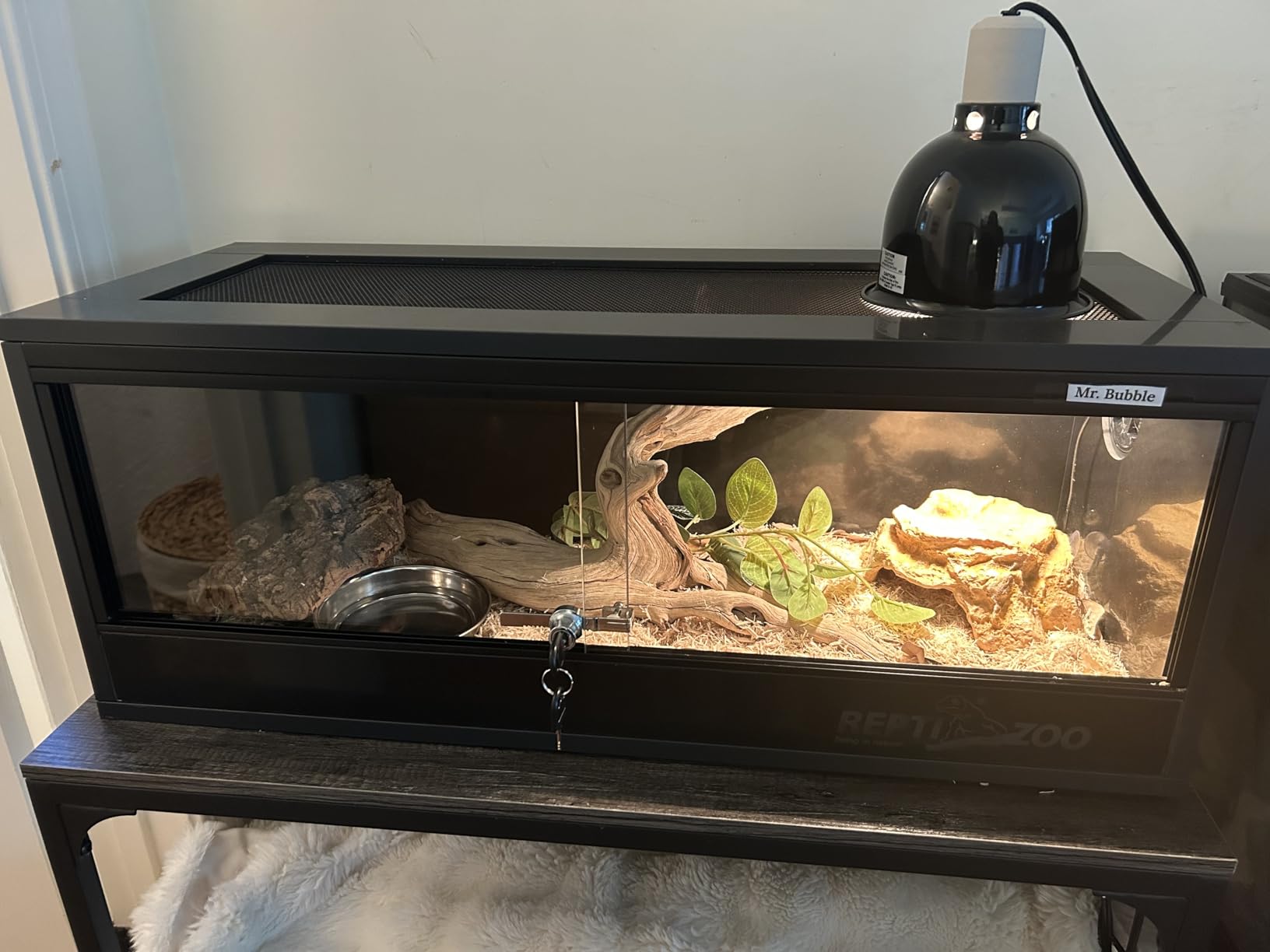 REPTI ZOO 20 Gallon PVC Reptile Tank, 30x12x12 inch Reptile Terrarium for Crested Gecko Frog Lizard Snake Turtle Hermit Crab, Leopard Gecko Enclosure with Sliding Door & Screen Ventilation customer photo 1