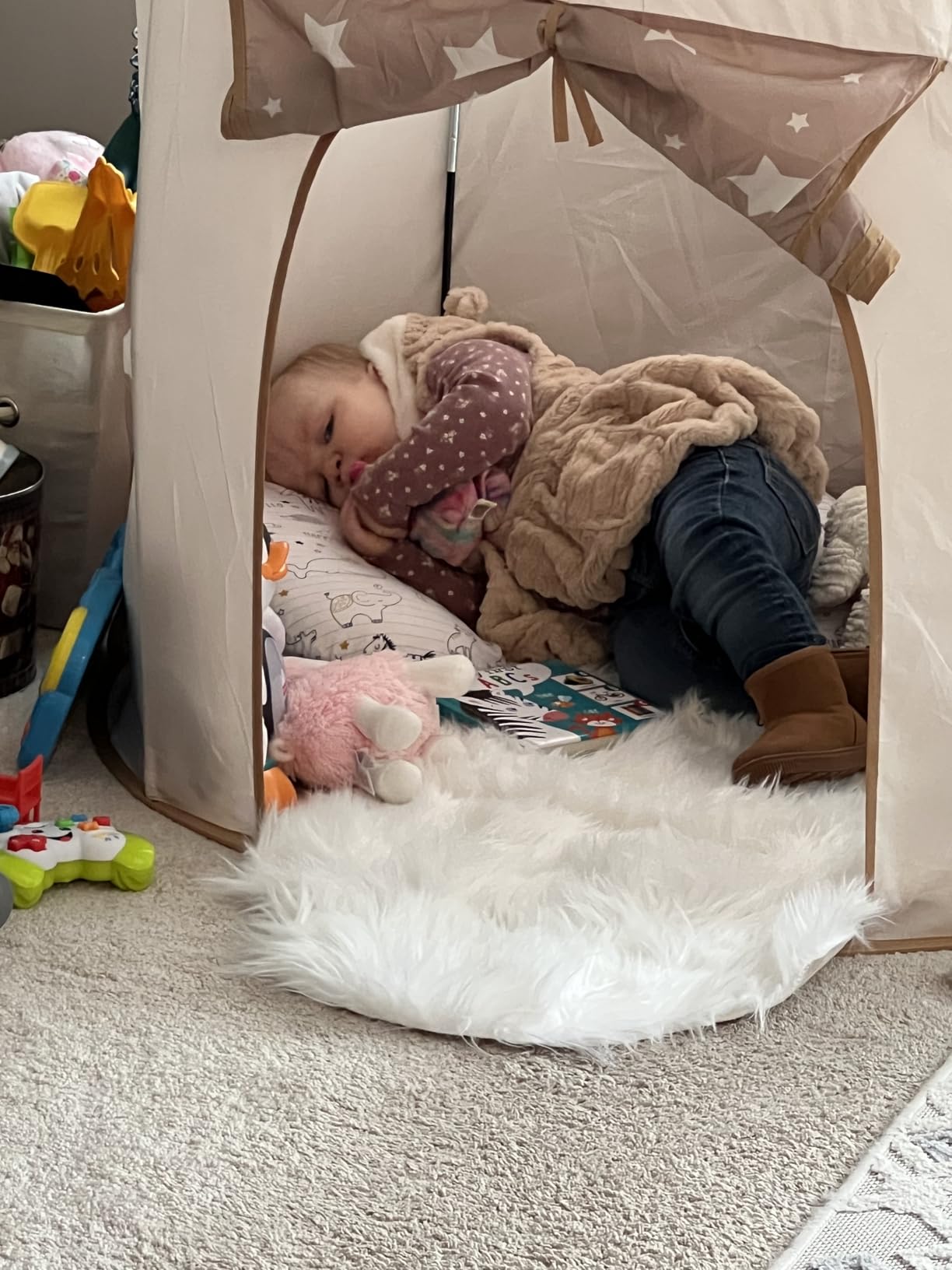 Tiny Land Kids Play Tent with Tunnel, Pop-Up Tent & Ball Pit for Toddlers | Foldable Indoor Play Set With Carry Bag, Breathable Mesh Design, Easy To Assemble, Great Gift For 2 Year Old Girls & Boys customer photo 2