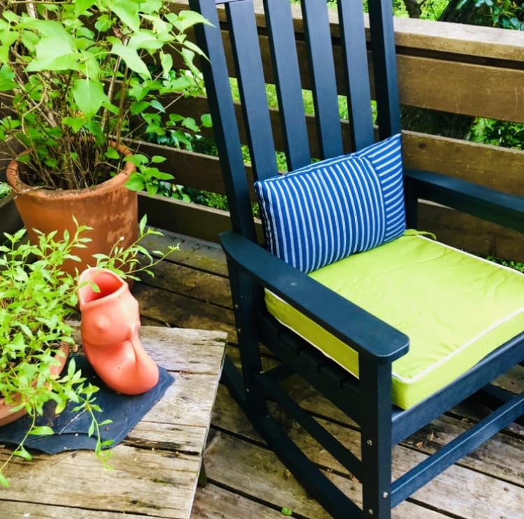 Oversized Outdoor Rocking Chair, HDPE Porch Rocker, Light Grey customer photo 1