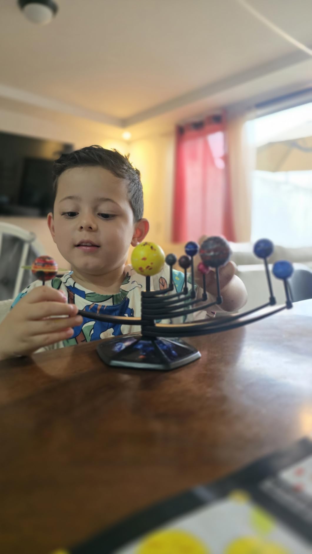 National Geographic Glow-in-the-Dark Solar System Model Kit for Kids - Build & Paint a 3D Planetary Model with Movable Arms, STEM Projects for Kids Ages 8-12, Space Themed Bedroom Decor customer photo 1