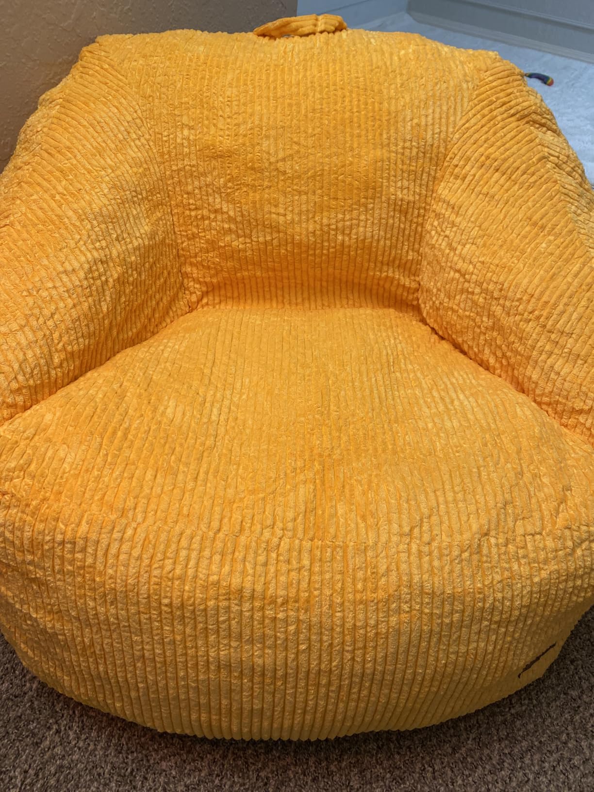 MAXYOYO Bean Bag Chair, Floor Sofa with Handle, Bean Bag Chairs for Adults and Kids, Teens Living Room Bean Bag, Accent Sofa Chair with Pocket for Gaming Reading Relaxing customer photo 1