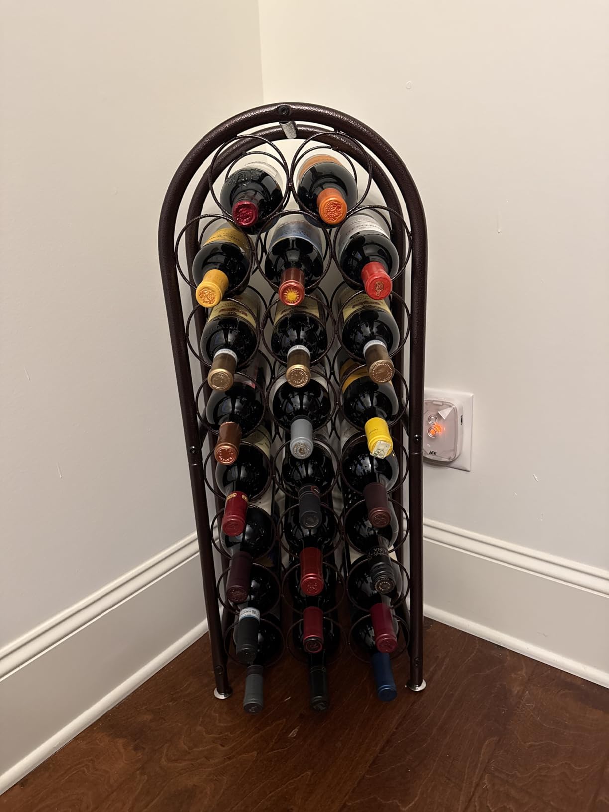 Wine Rack Freestanding Floor 23 Bottle Metal Wine Holder Organizer | Wine Rack Freestanding Floor Large Capacity Wine Storage Organizer for Home Bar Kitchen customer photo 1