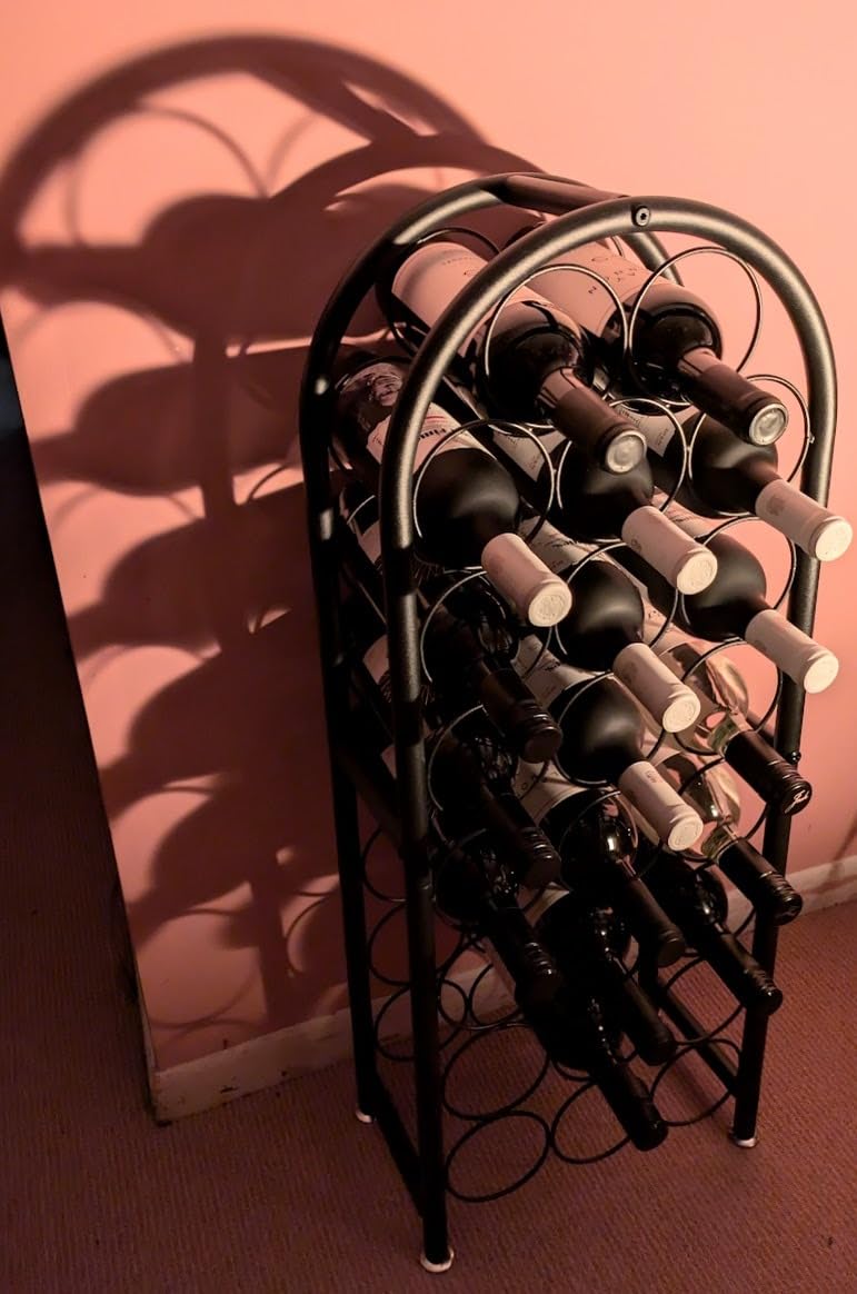 Wine Rack Freestanding Floor 23 Bottle Metal Wine Holder Organizer | Wine Rack Freestanding Floor Large Capacity Wine Storage Organizer for Home Bar Kitchen customer photo 2