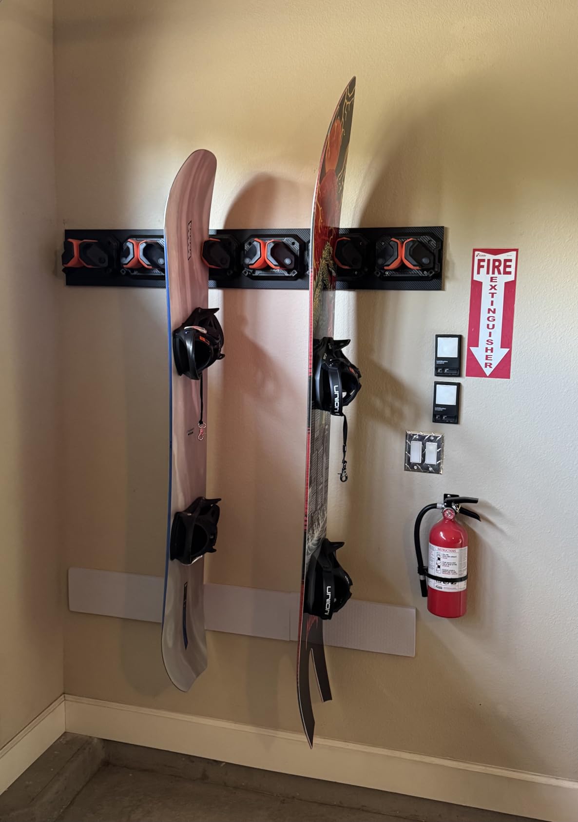 Ski & Snowboard Wall Rack for Garage Wall, Fits Any Ski/Board, Damage-Free Storage Rack, Blue, 6 Pack customer photo 1