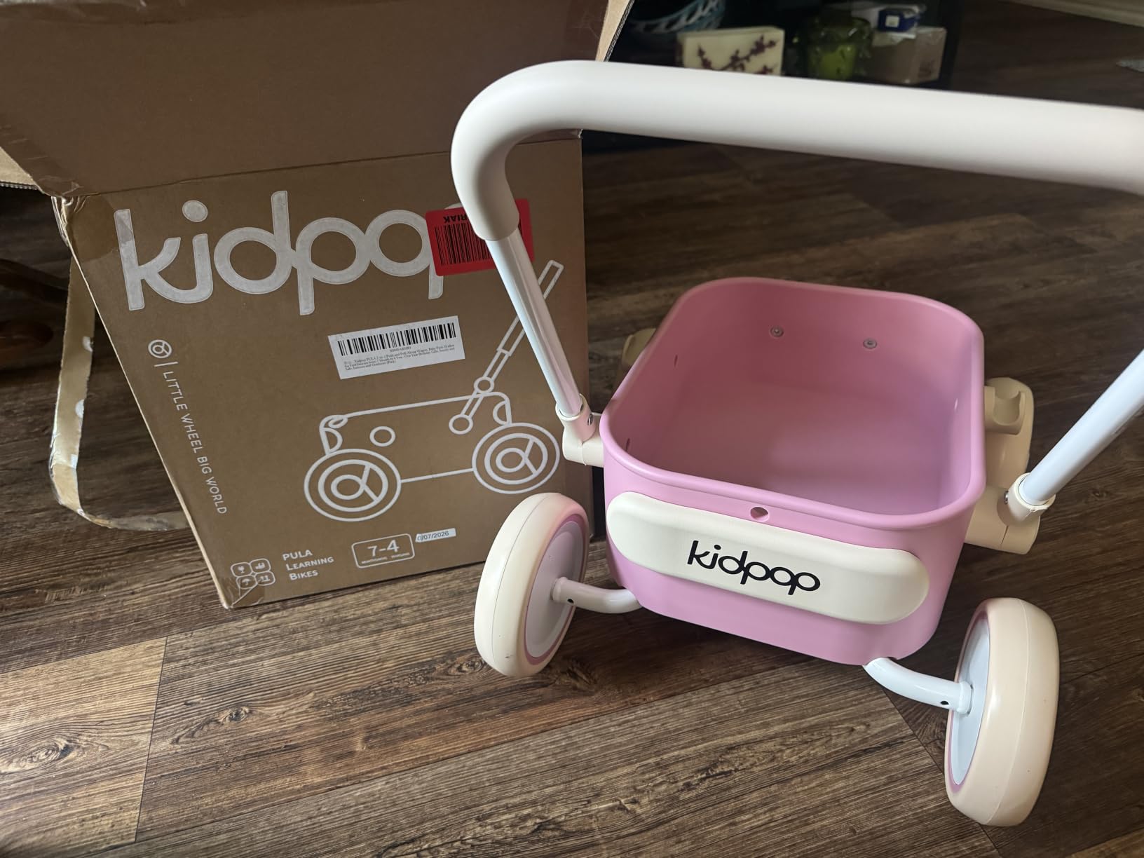 PULA Baby Push Walker with Wheels Toddler Wagon for First Learner Baby Toys 6-12 Months, 1 Year Old Birthday Gifts, Indoors and Outdoors (Red) customer photo 1