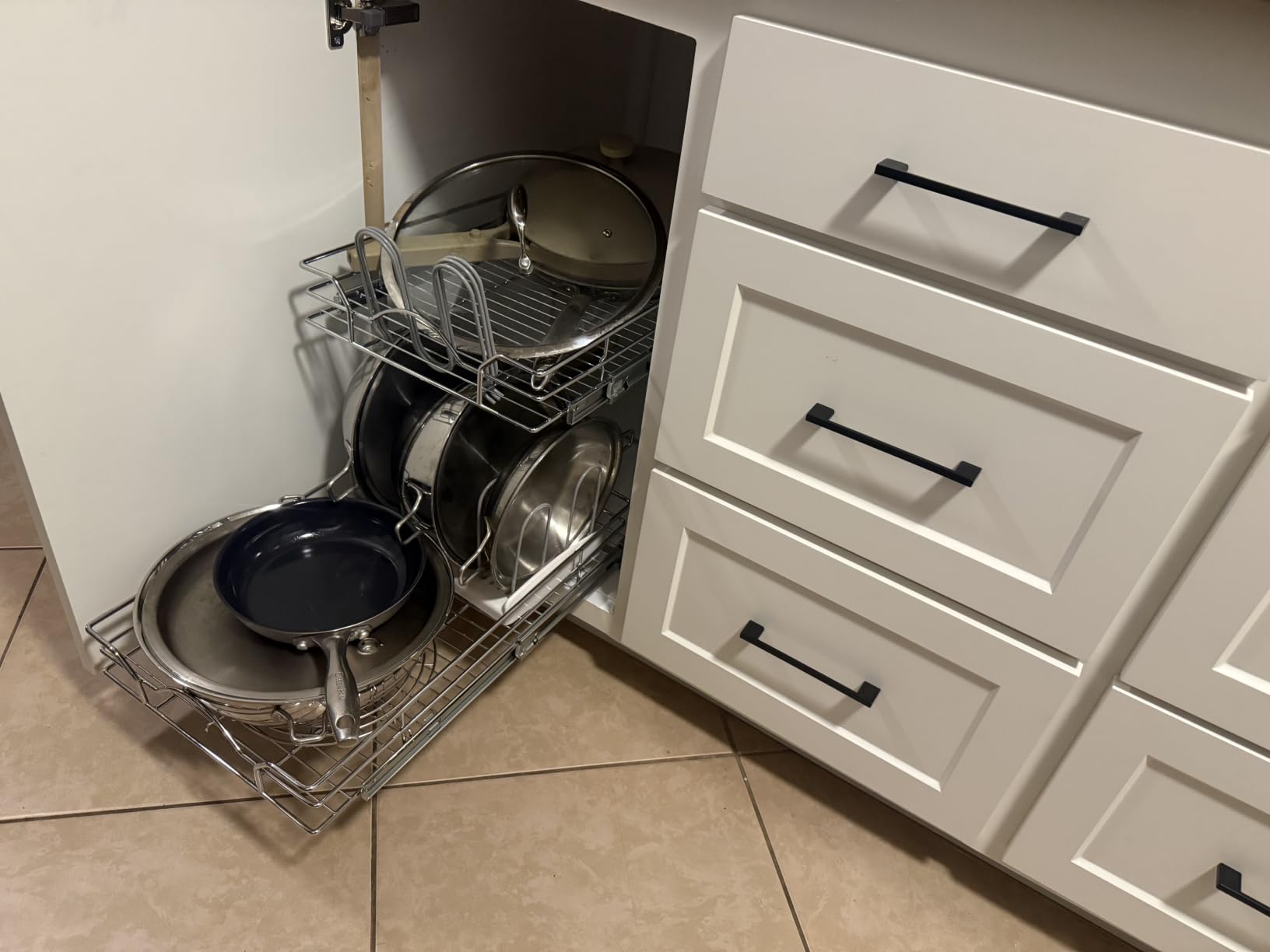 OCG 2 Tier Pull Out Cabinet Organizer (14
