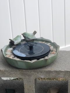Ceramic Bird Bath for Outside on Ground, 9.45-Inch Birds Bath Bowl Only, Ground Bird Feeders and birdbath for Outdoors, Garden, Tabletop, Deck, Balcony and Lawn customer photo 2