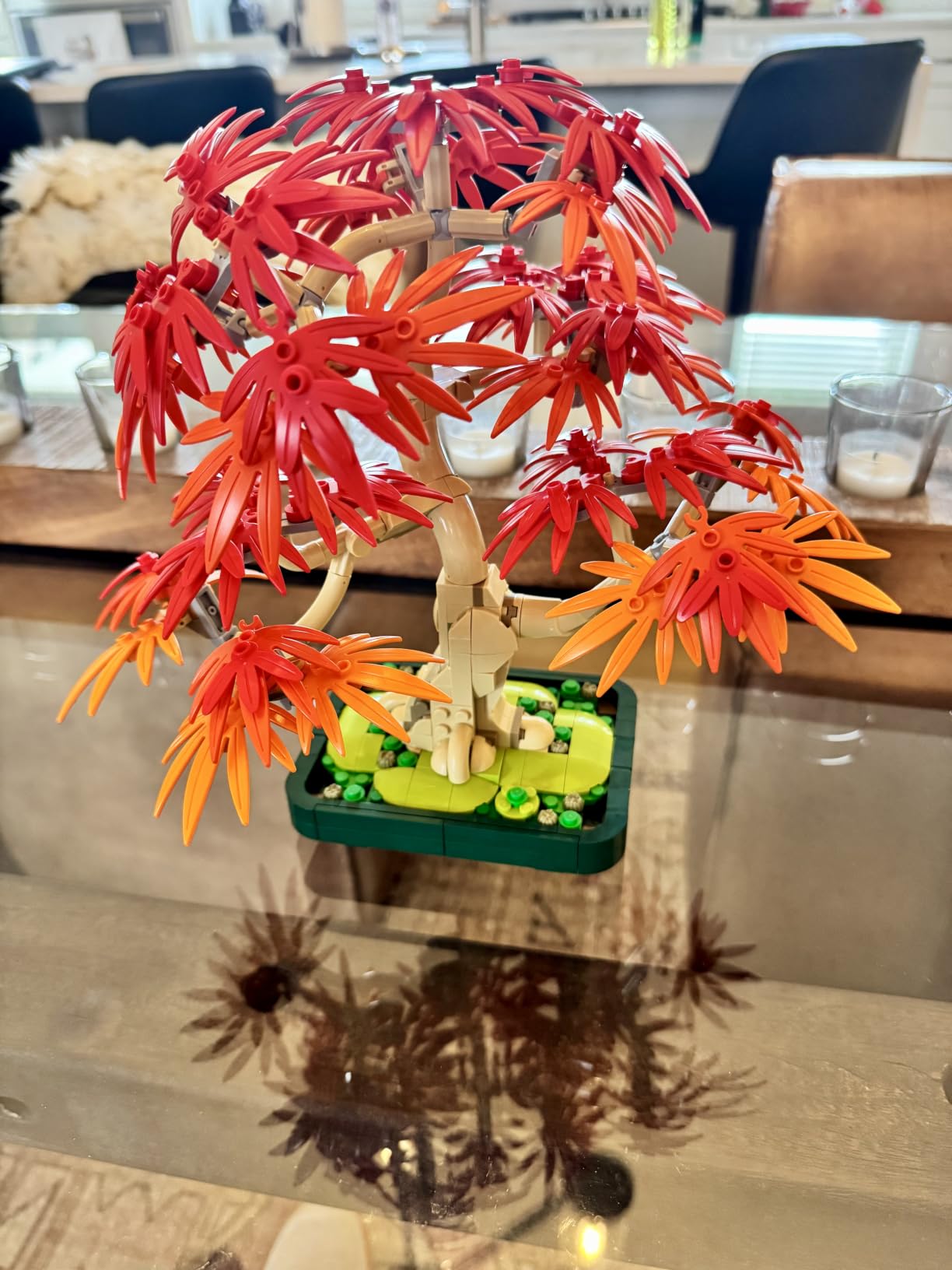 LEGO Botanicals Japanese Red Maple Bonsai Tree Building Kit for Adults 18+ - Unique Home Decor DIY for Room or Office - Housewarming Gift Idea for New Home - Plant Decor for Desk or Bookshelf - 10348 customer photo 1