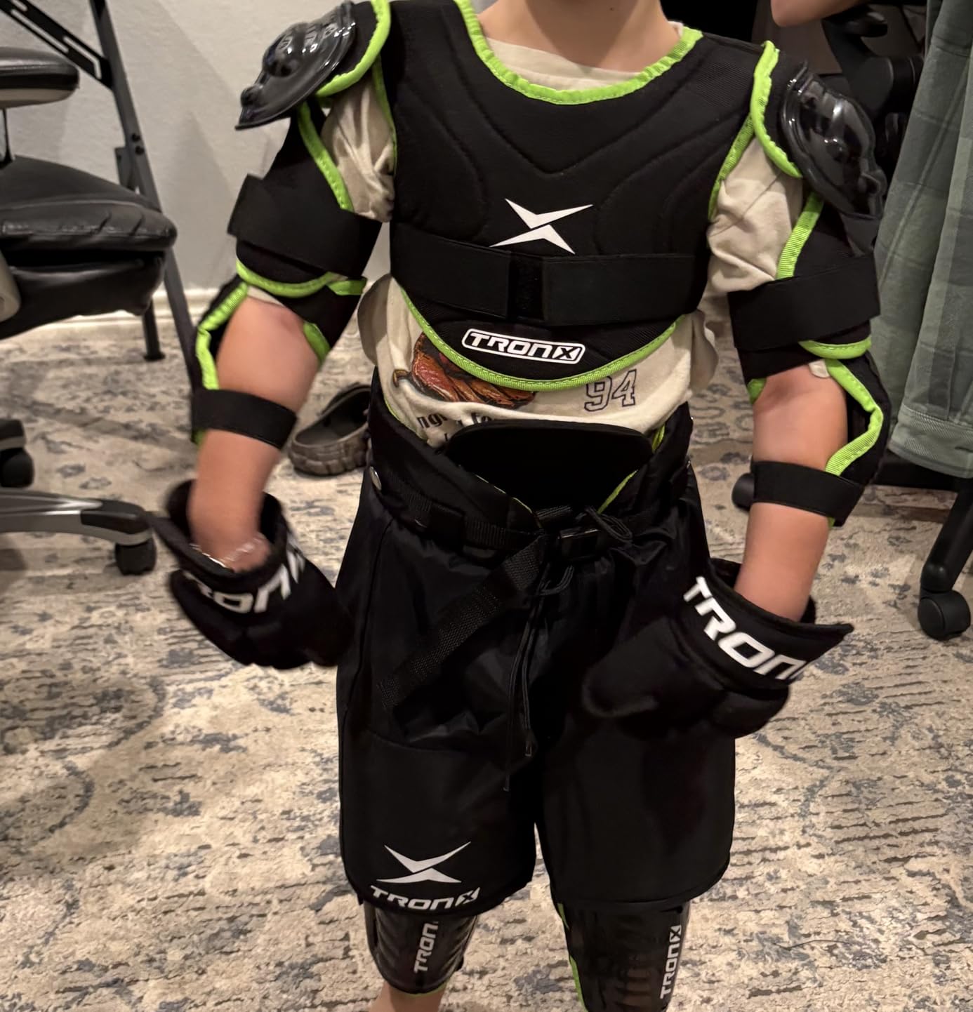 TronX Hockey Protective Gear Set - Ice Hockey Equipment with Bag - Youth Hockey Gear Kit - Shoulder, Elbow, Shin Pads, Gloves, Pants & Bag customer photo 1