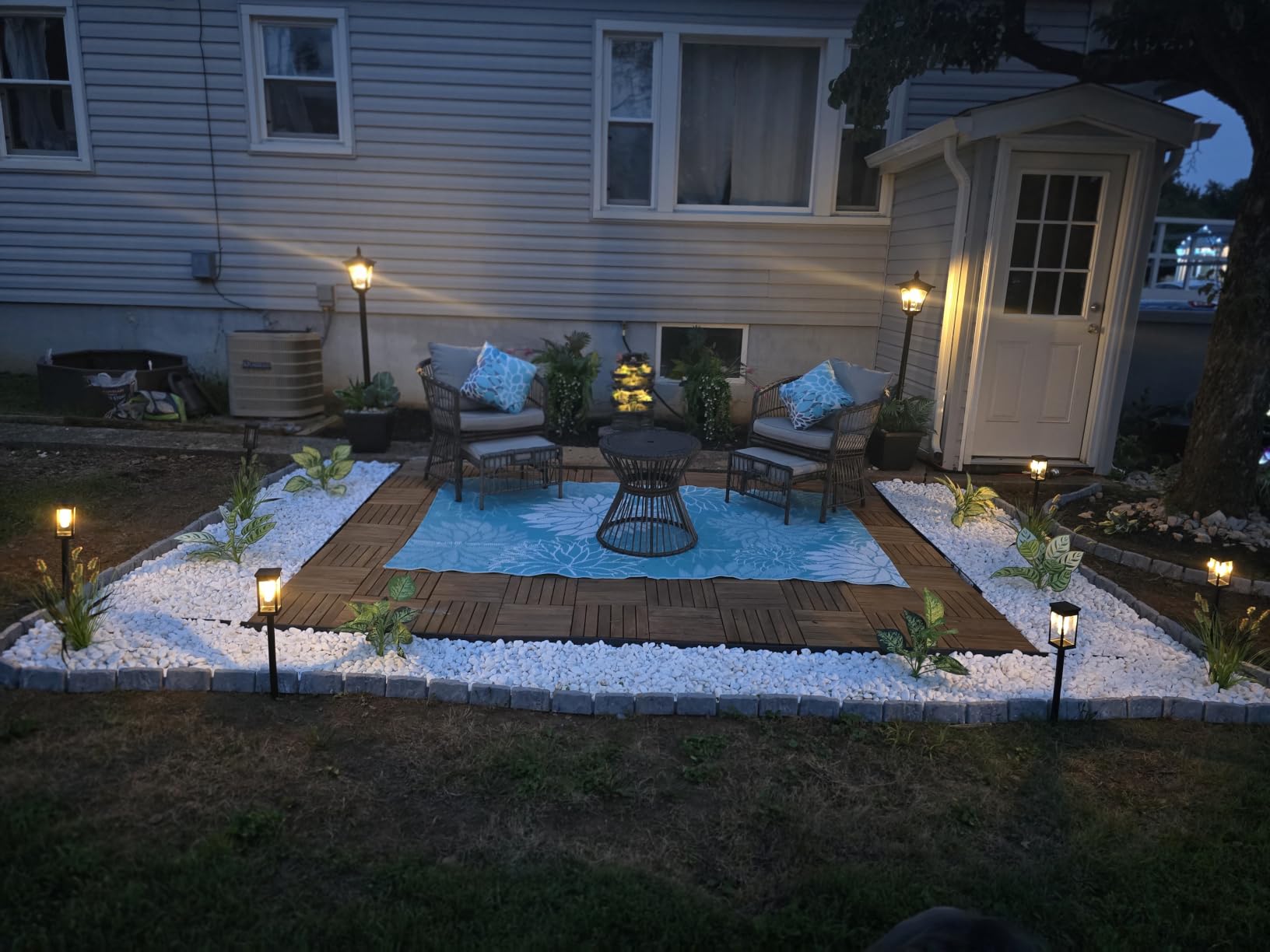 Grepatio Outdoor 7-Tiers Cascading Rock Water Fountain customer photo 1