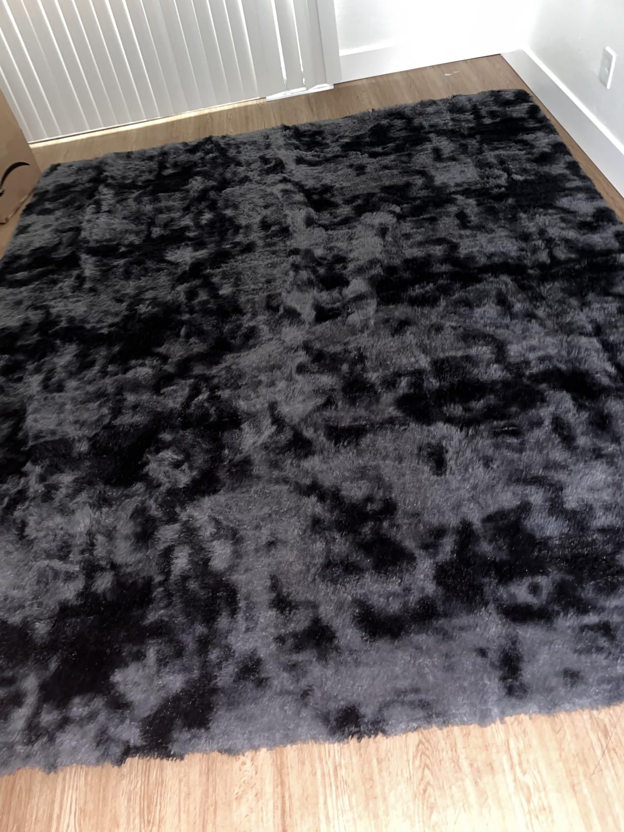 6x9 Ft Large Shag Rugs for Living Room Decor, Tie-Dyed Ultra Soft Fluffy Furry Area Rugs for Bedroom Indoor Floor, Aesthetic Carpet for Kids Home (Dark Grey) customer photo 2