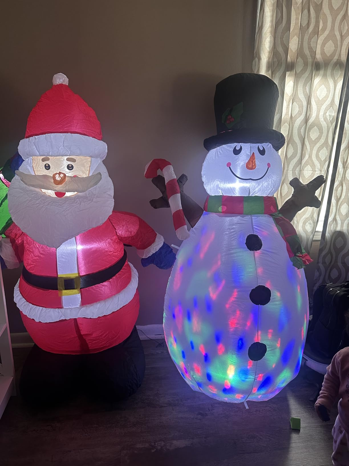 12 FT Santa Sleigh Inflatable Christmas Decorations Outdoor 3 Reindeers | Built-in LEDs, Durable Waterproof Fabric, Windproof Kit, Long Funny Sled Xmas Blow Ups Yard Outside Lawn Indoor Party Decor customer photo 1