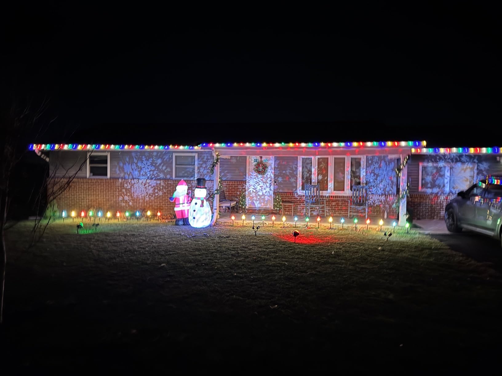 12 FT Santa Sleigh Inflatable Christmas Decorations Outdoor 3 Reindeers | Built-in LEDs, Durable Waterproof Fabric, Windproof Kit, Long Funny Sled Xmas Blow Ups Yard Outside Lawn Indoor Party Decor customer photo 2