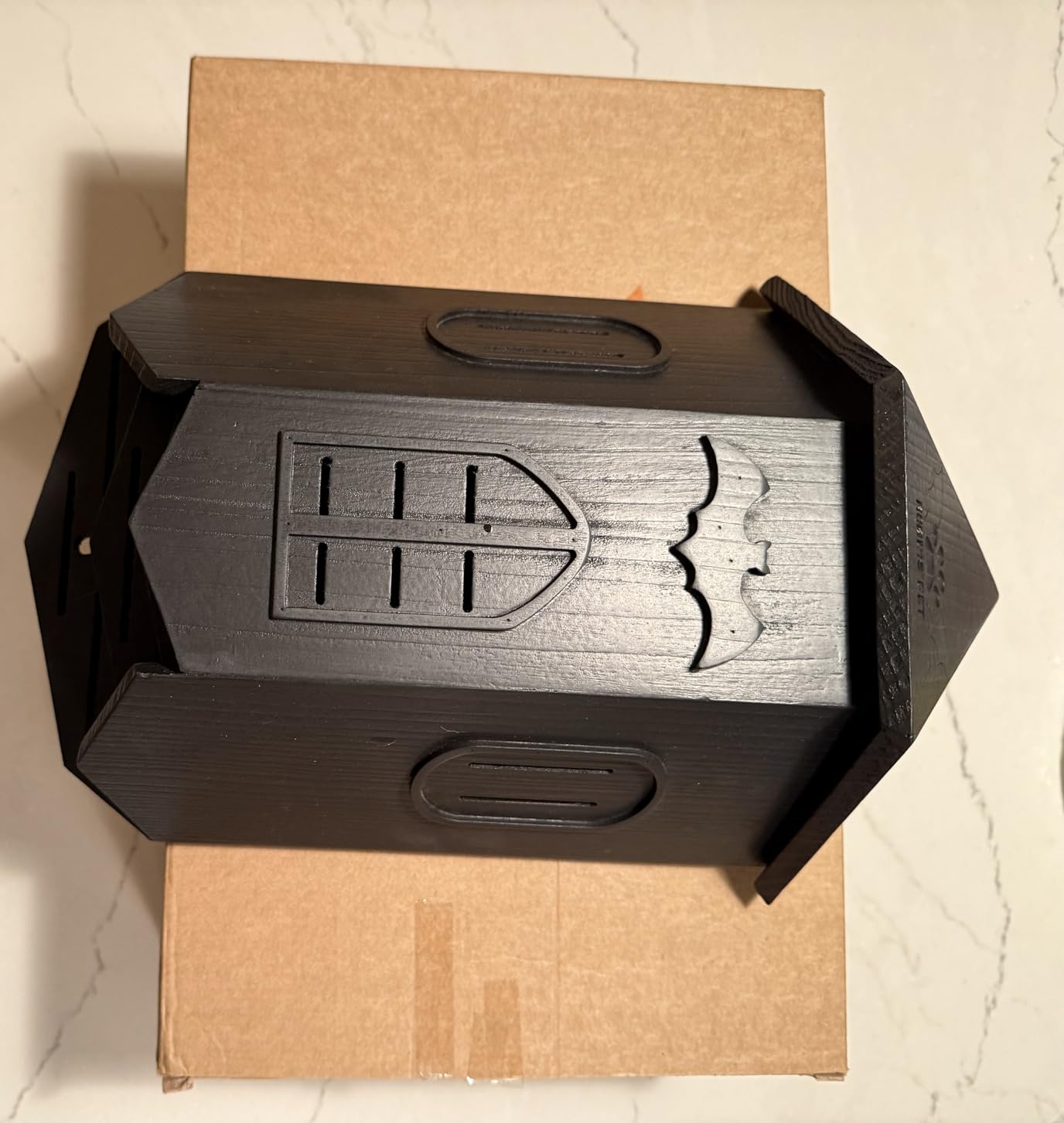 Premium Wooden Bat House for Outdoors - Large 3-Chamber Cedar Wood Construction - ROBINSPET customer photo 2
