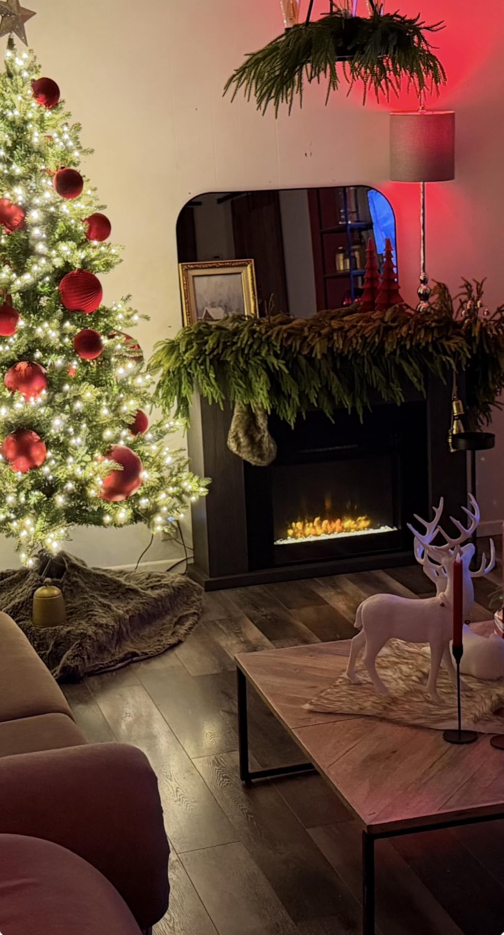 Christmas Decorations - 6FT Artificial Norfolk Pine Greenery Garland, Real Touch Christmas Garland for Mantel, Staircase, Fireplace, Front Door, Indoor & Outdoor Holiday Decor customer photo 2