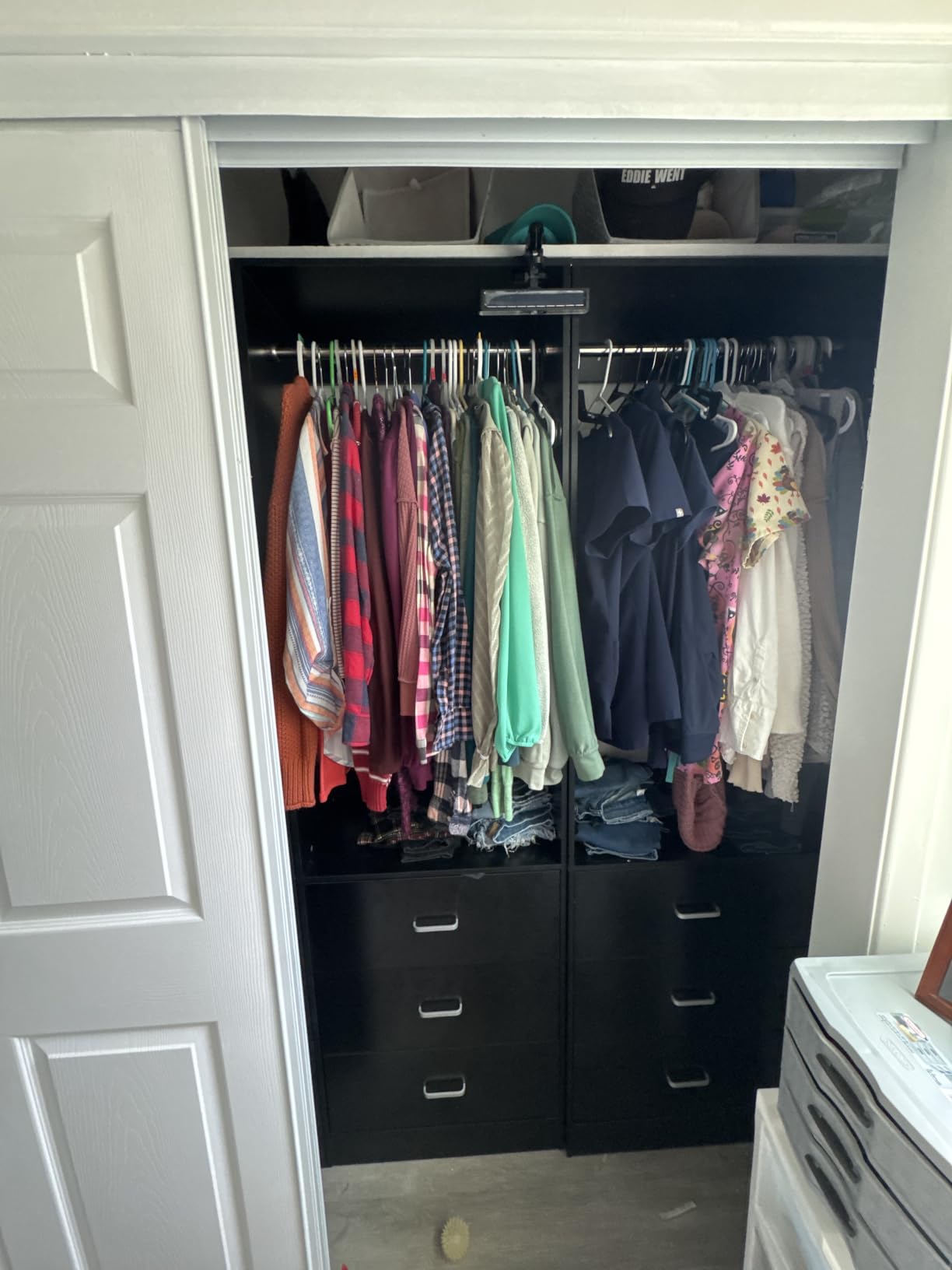 Besiost 8FT Closet Systems with 12 Wood Drawers, Closet System Set of 4 | 96
