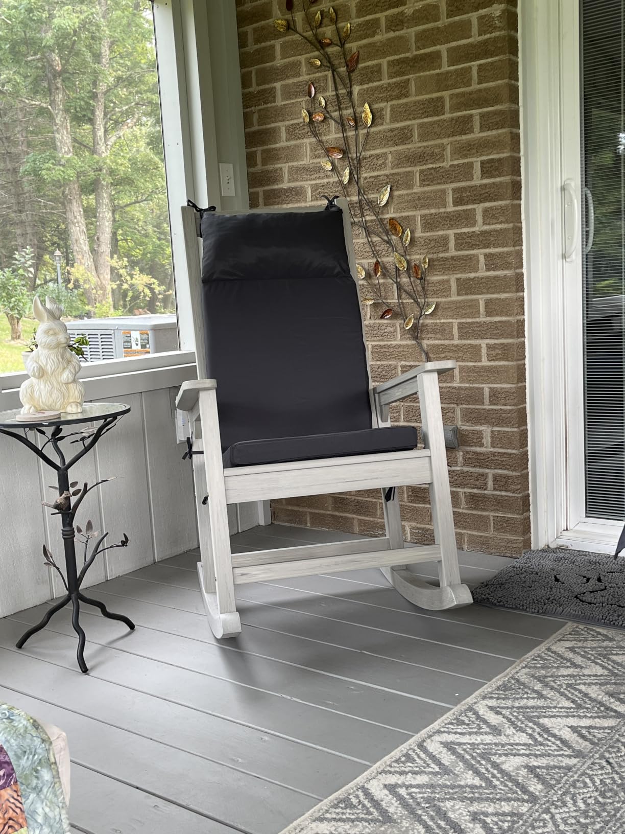 Oversized Outdoor Rocking Chair, Porch Rocker with High Back - Blue | All Weather Resistant rocking chair for Lawn Garden, HDPE Patio Rocker with 350lbs Weight Capacity customer photo 1