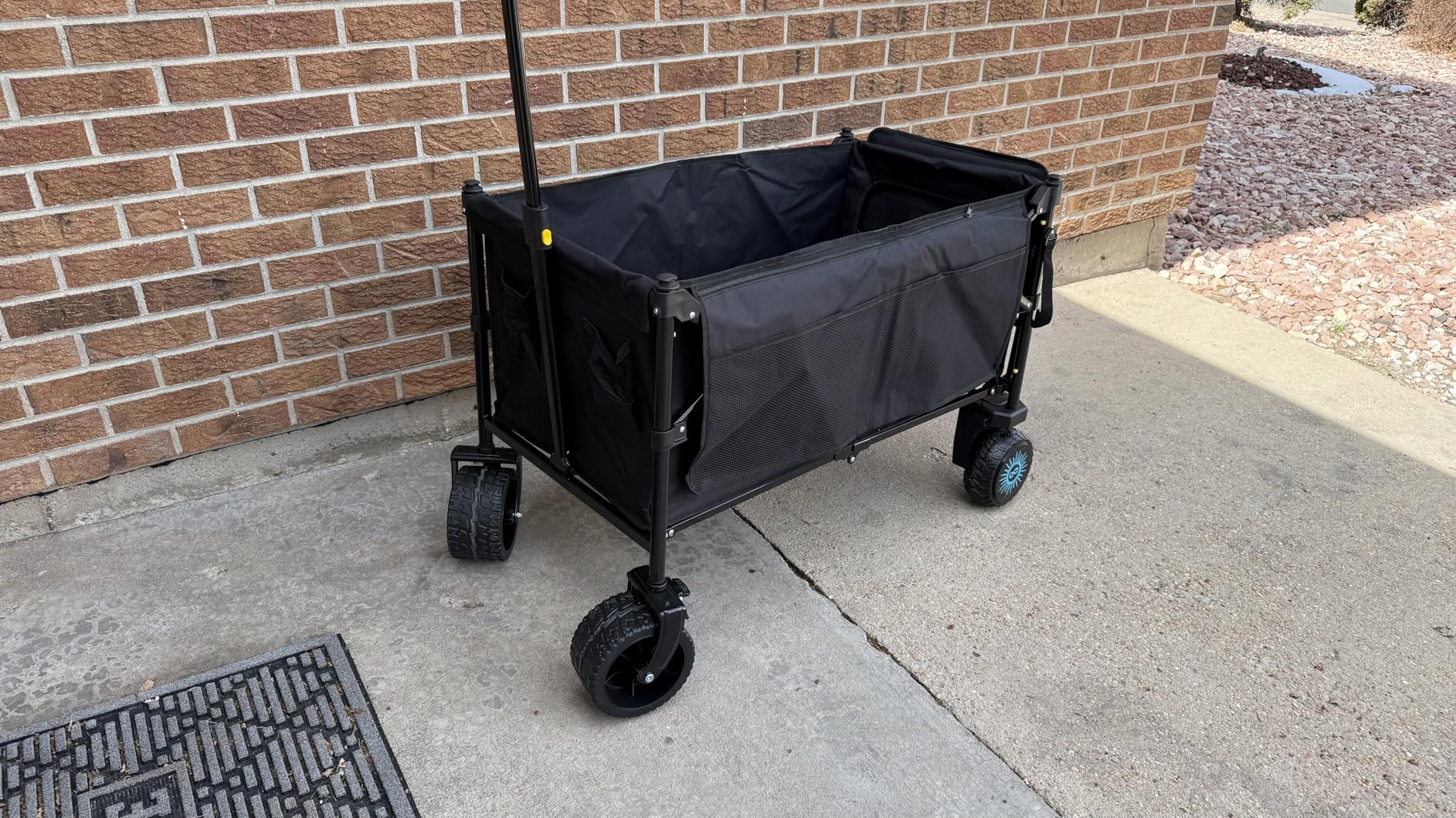 Everyfun Electric Utility Wagon Cart-330 lb Load, 180 L Foldable Beach Wagon with Remote, 4-Speed, All-Terrain Wheels for Camping, Beach, Garden & Shopping, Black customer photo 1