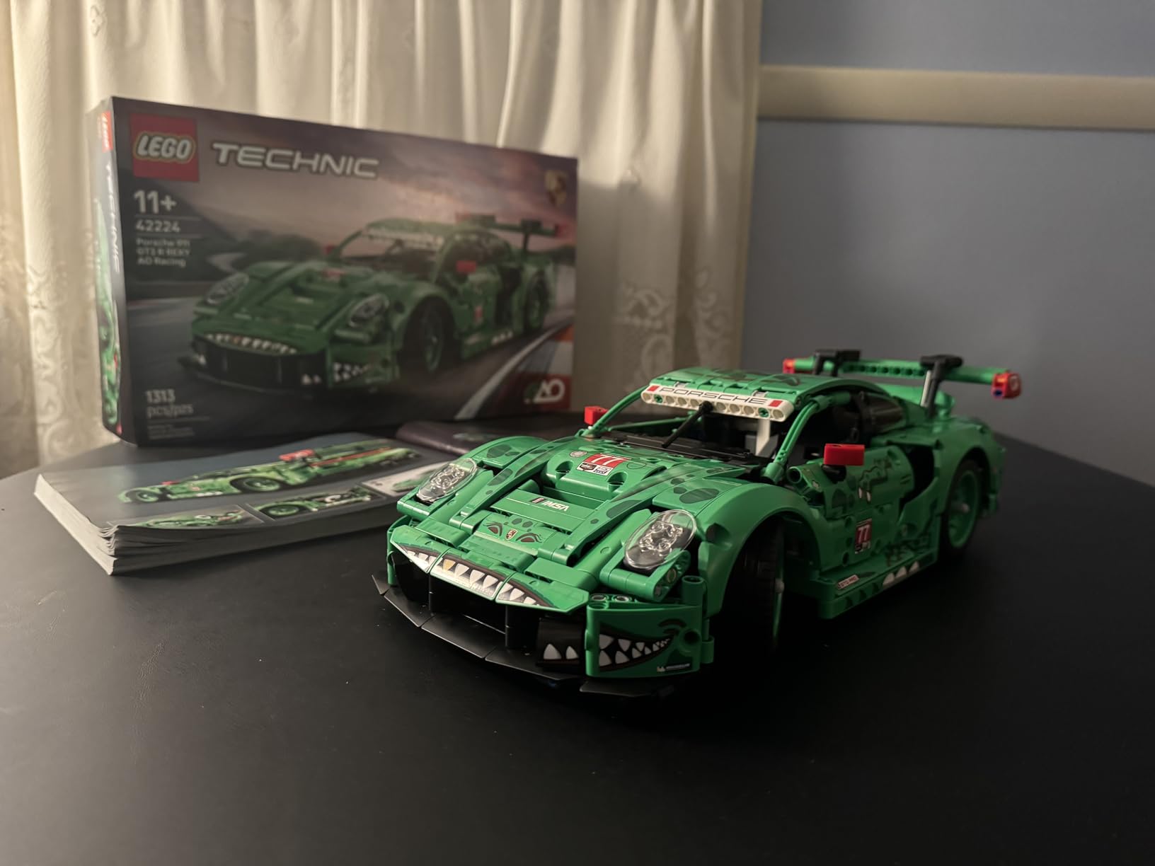 LEGO Technic Porsche 911 GT3 R Rexy AO Racing Car Building Toy for Boys & Girls - Car Toy W/Realistic Steering & 6-Cylinder Engine for Kids & Auto Fans, Ages 11+ - Gift Idea for Birthdays - 42224 customer photo 1