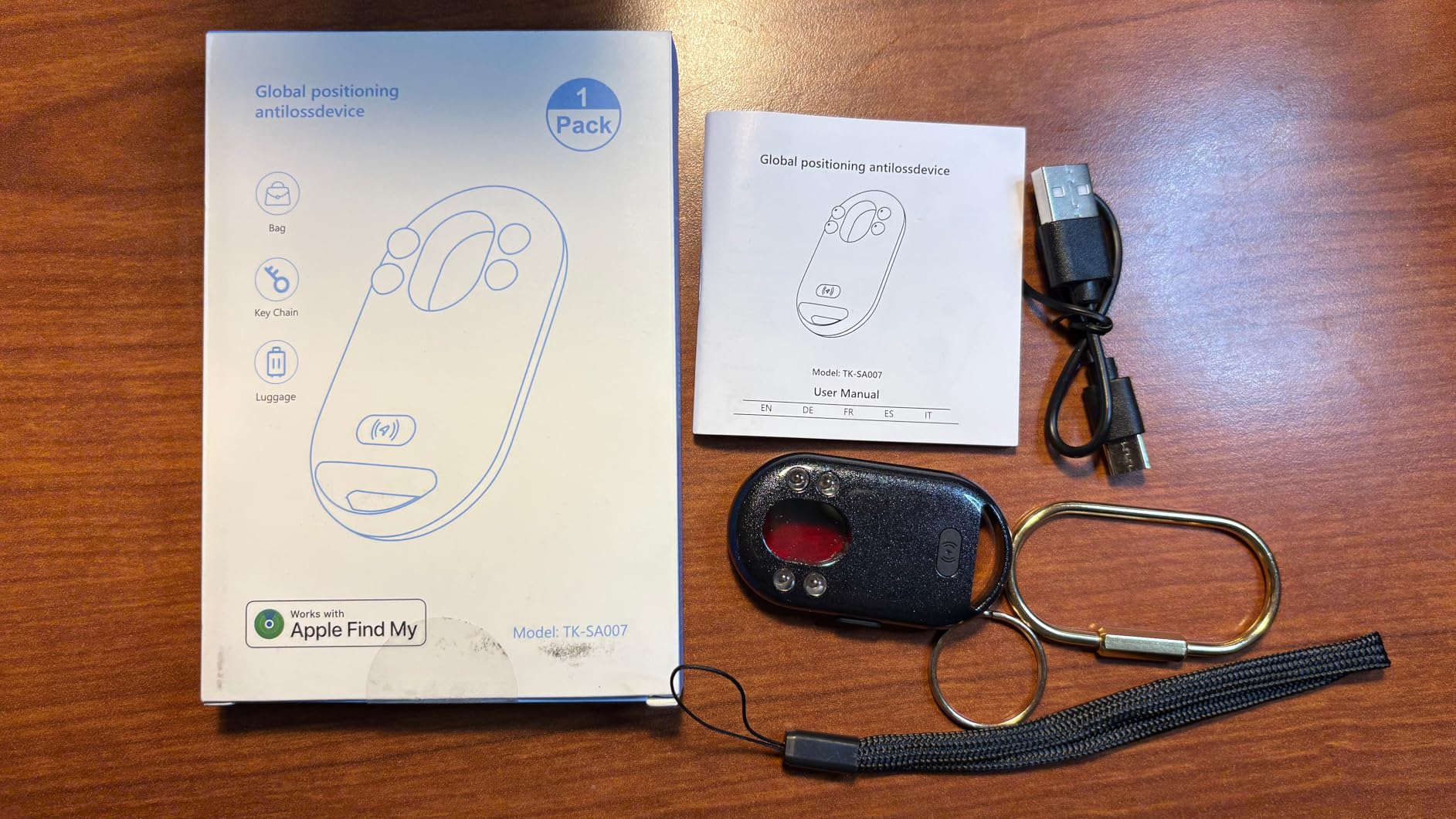 [MFi Certified] Air Tracker Tags, Rechargeable Bluetooth Tracker | 3-in-1 Find My Tracker 4 Pack (iOS Only), 100dB Alarm & IR Lens Finder, IP67 Waterproof, Item Locator for Key Luggage Wallet customer photo 1