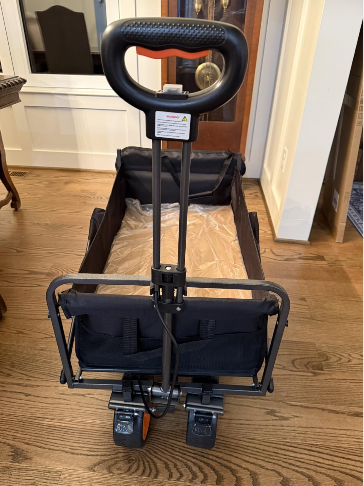 Electric Wagon Cart Foldable Heavy Duty with All Terrain Wheels, Power Assist Utility Wagon 340 lb Capacity Removable Battery for Beach Camping Garden, Black customer photo 1