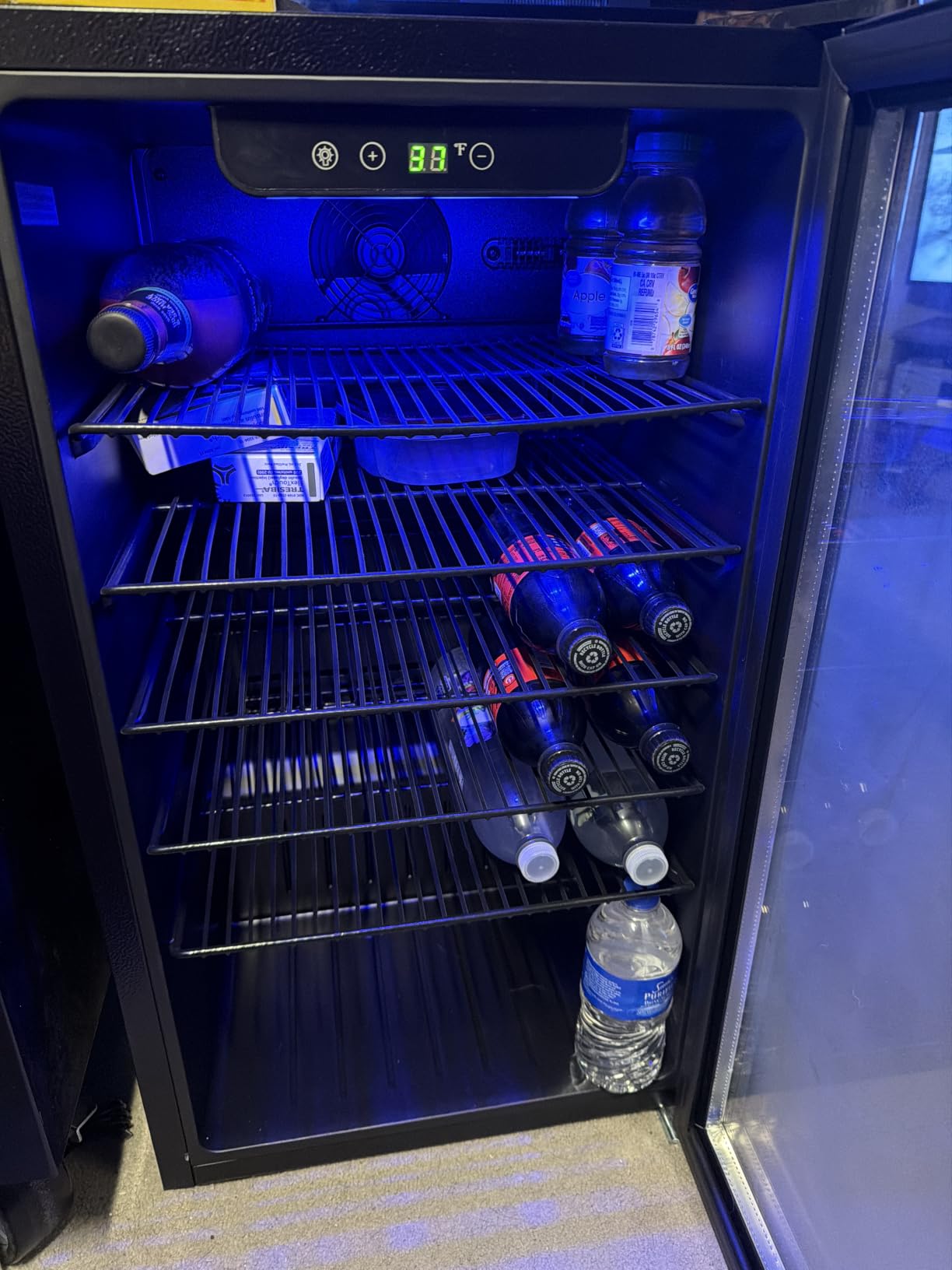EUHOMY Mini Fridge 130 Can Beverage Refrigerator Cooler Glass Door customer photo 2