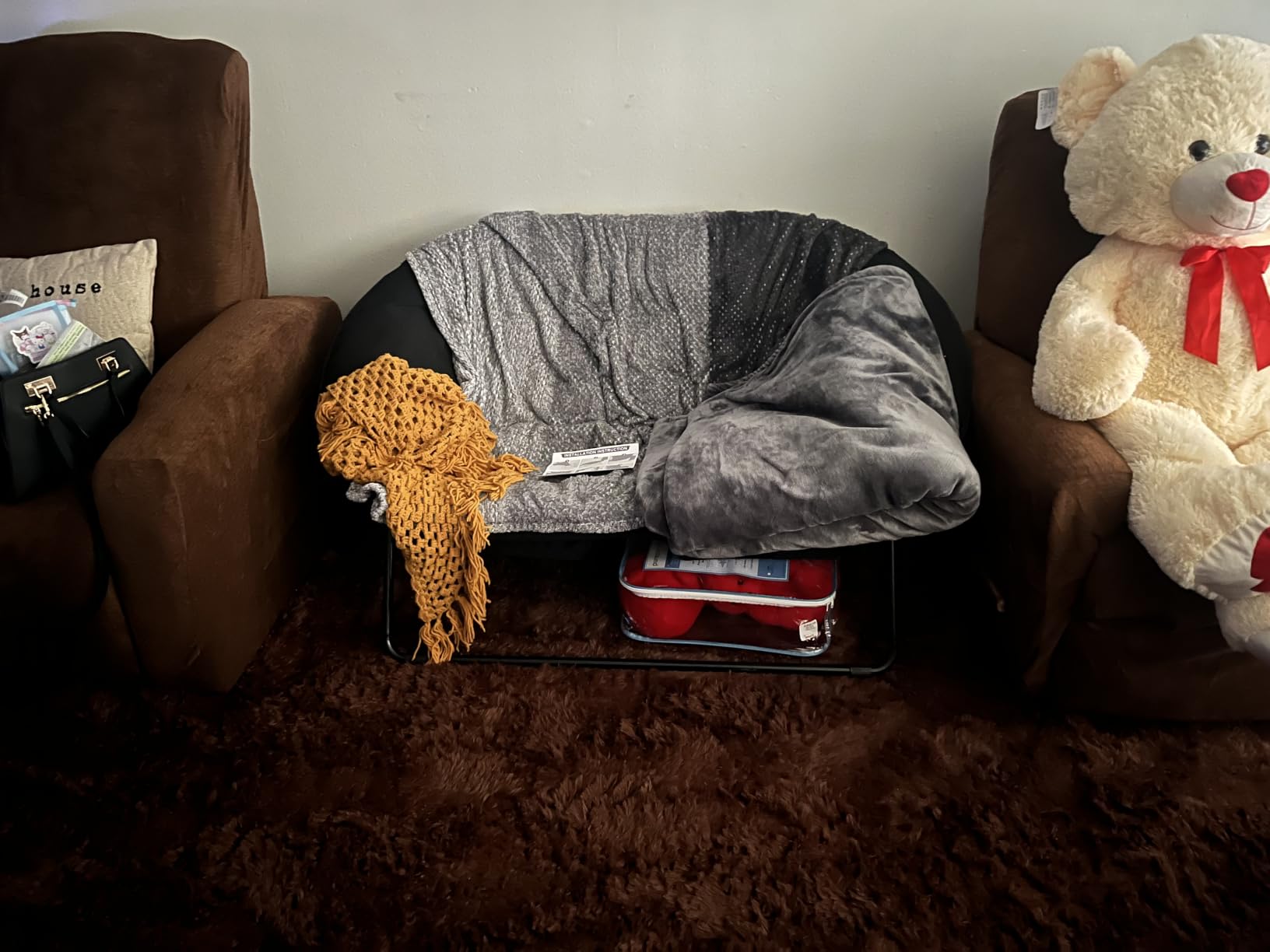 8x10 Area Rugs for Living Room Bedroom: Ultra Soft Fluffy Shag Rug Upgrade Non-Slip Non-Shedding Large Fuzzy Plush Carpet Indoor Floor Carpets for Kids Room Playroom Nursery Dorms Home Decor Black customer photo 2