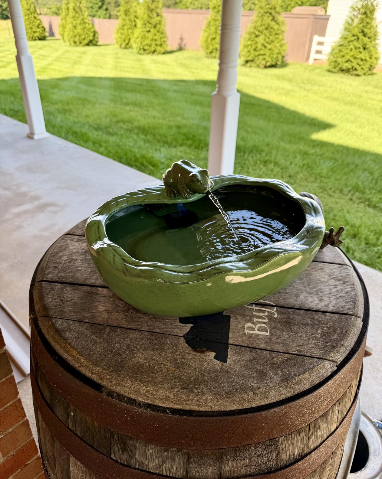 Ceramic Solar Water Fountain Outdoor - 11