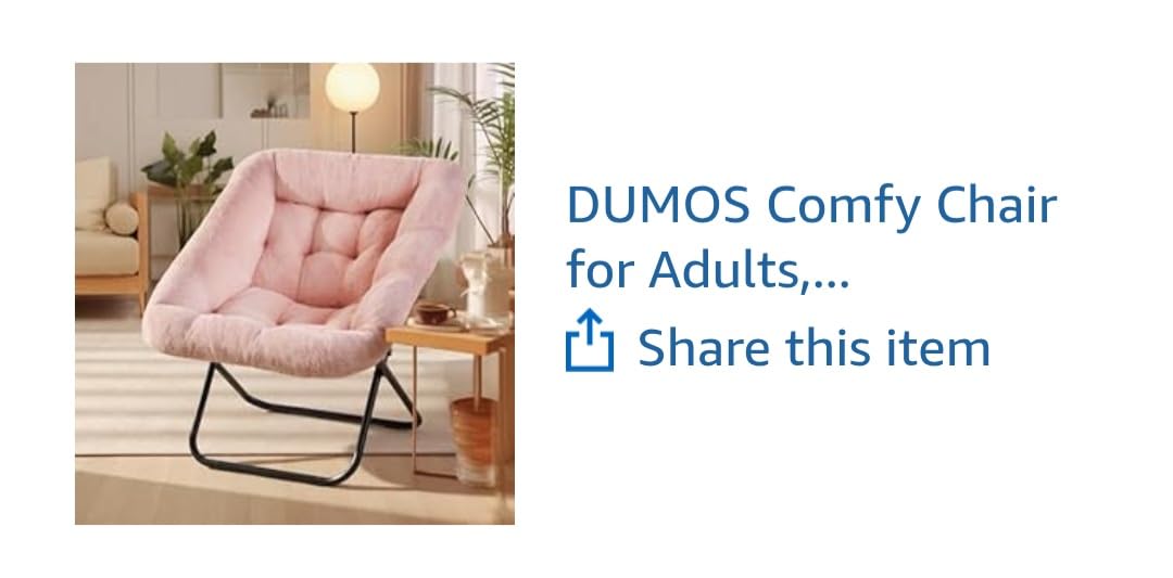 DUMOS Comfy Saucer Chair, Small Foldable Floor Chair, Fabric | Adjustable Back Support, Bedroom, Living Room, Dorm Gaming, Small Spaces Apartment, Adults, Dark Pink customer photo 2