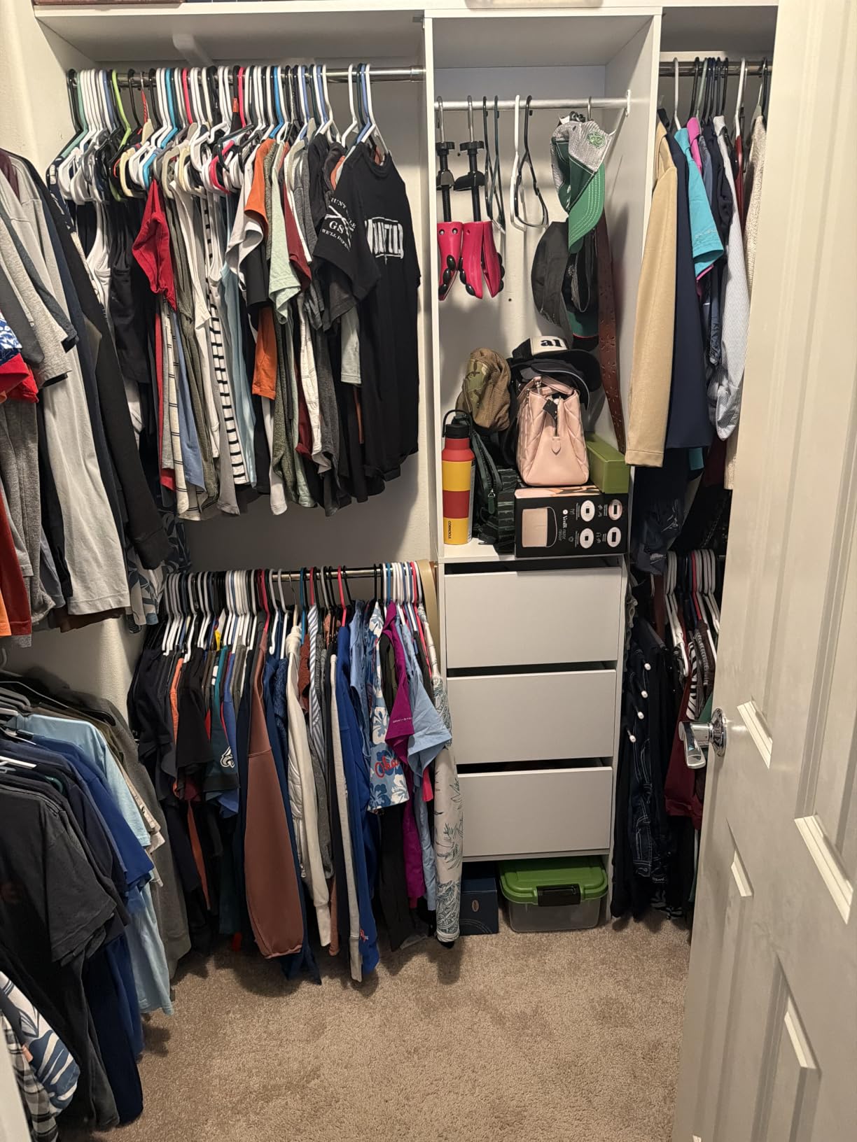 SONGMICS closet system, customizable walk-in closet organizer system with adjustable hanging rods and drawers, white, fits spaces 6.5-10.2 ft customer photo 1