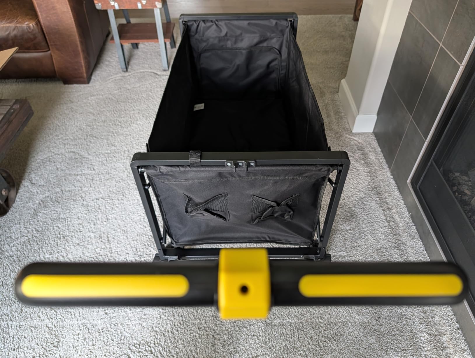 Overmont 200L Foldable Electric Wagon - 300W Motor 3-Speed with Hand Brake | 2H Charge, 4-Mile Range, Extended Tailgate, Heavy Duty Collapsible Utility Power Wagon for Beach Camping Garden, 330LBS Load customer photo 1