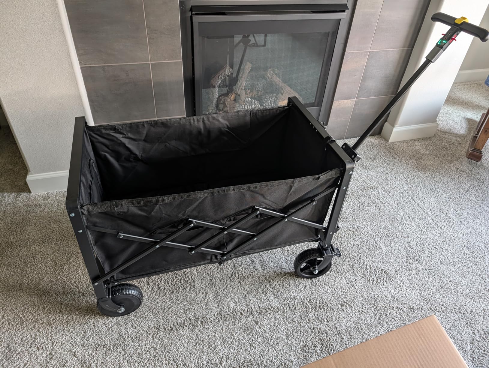 Overmont 200L Foldable Electric Wagon - 300W Motor 3-Speed with Hand Brake | 2H Charge, 4-Mile Range, Extended Tailgate, Heavy Duty Collapsible Utility Power Wagon for Beach Camping Garden, 330LBS Load customer photo 2