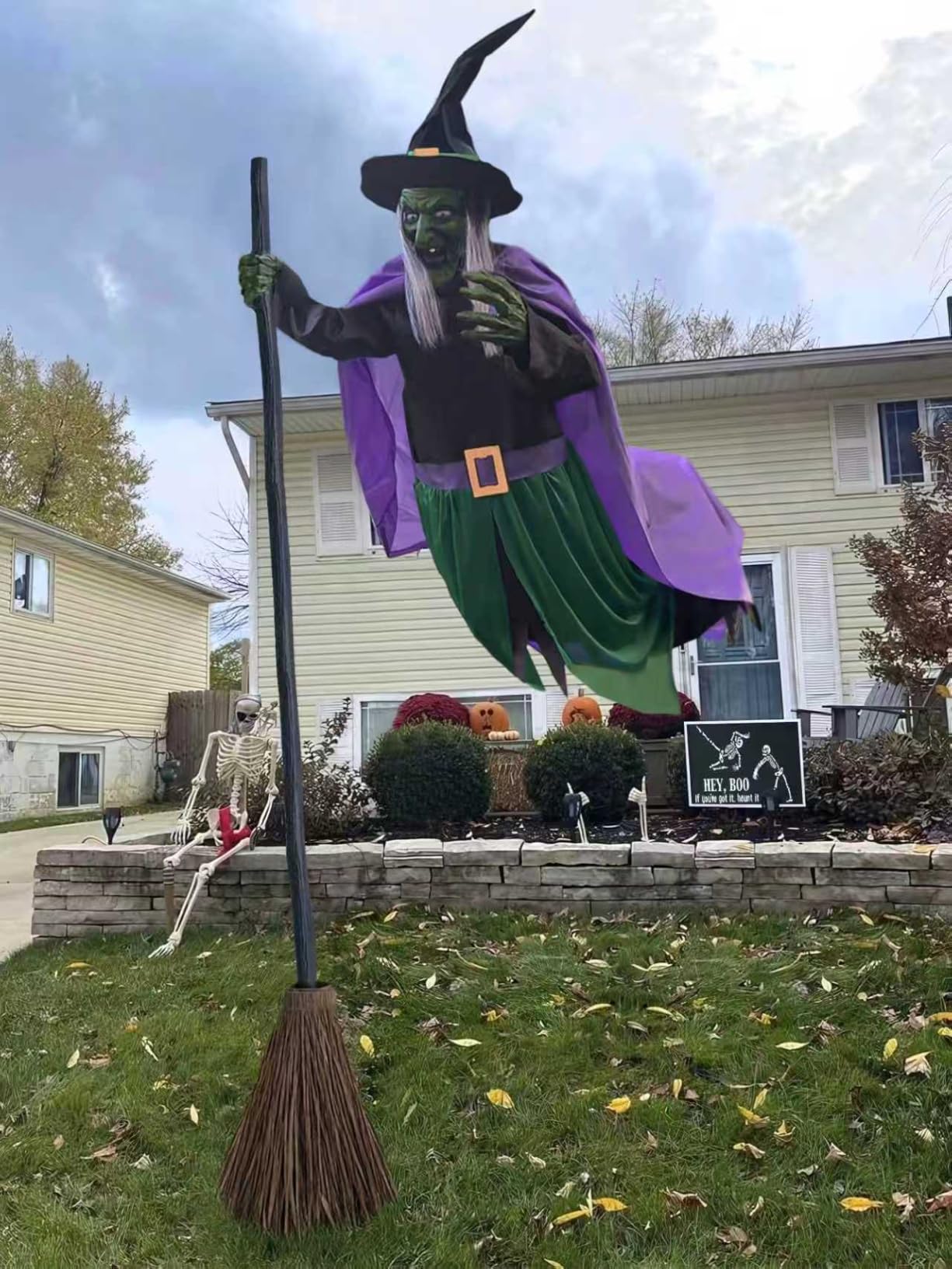 Halloween Decorations Outdoor - 11.5 Ft Animated Hovering Witch Animatronics - Sound & Touch Activated Sensor customer photo 1