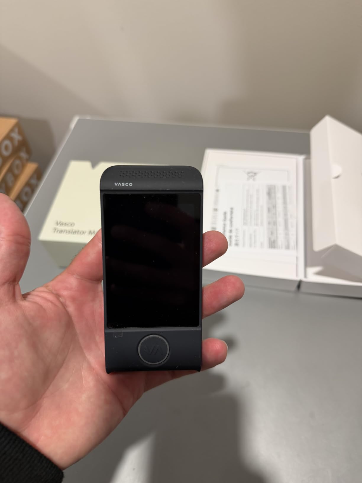 Vasco Translator M4 Voice Translator | Free Lifetime Internet | Matte Black | Lightweight Pocket-Sized Translator | Easy Physical Talk Button | Automatic Two-Way Mode | 113 Languages customer photo 1