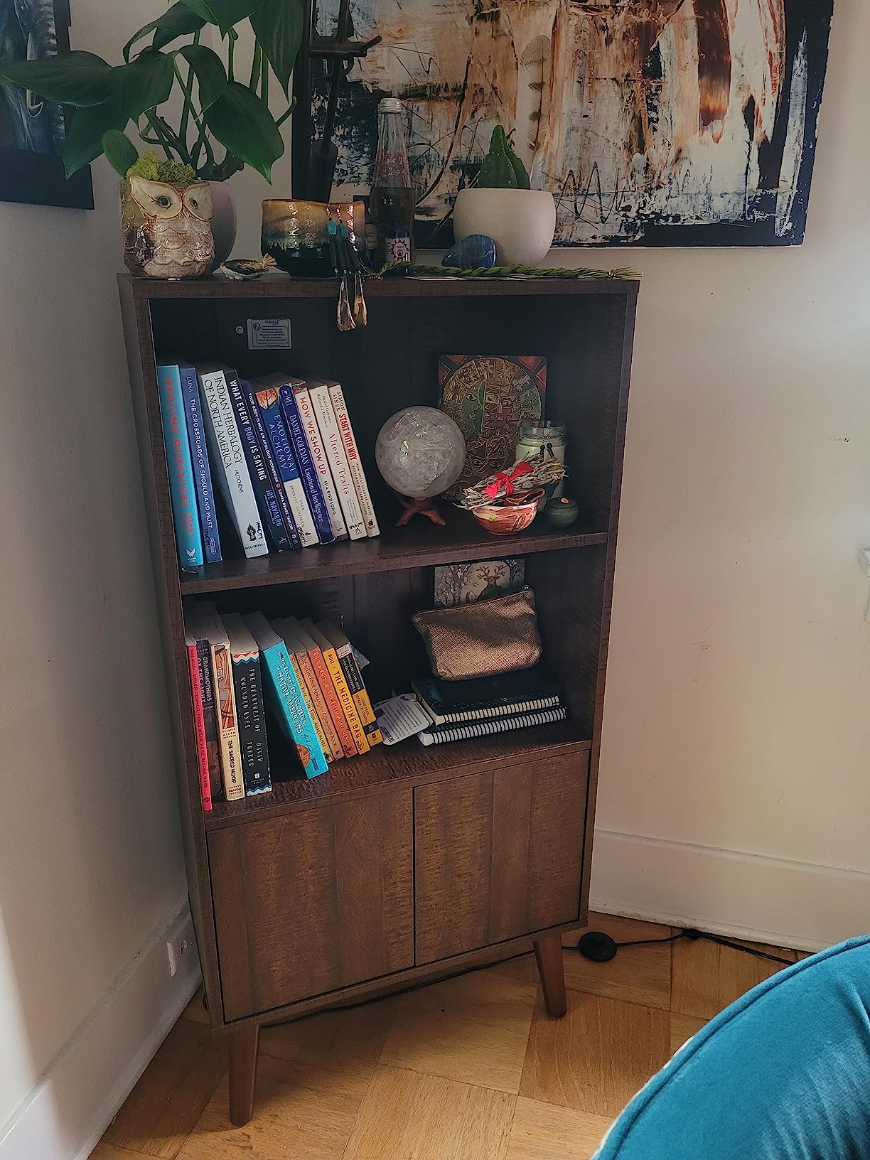 VASAGLE MAEZO Collection - Bookshelf, Bookcase, Cube Shelf with 8 Compartments, Storage Shelf, for Living Room, Home Office, Dining Room, 9.4 x 47.1 x 30.3 Inches, Cloud White ULBC193WB01S customer photo 2