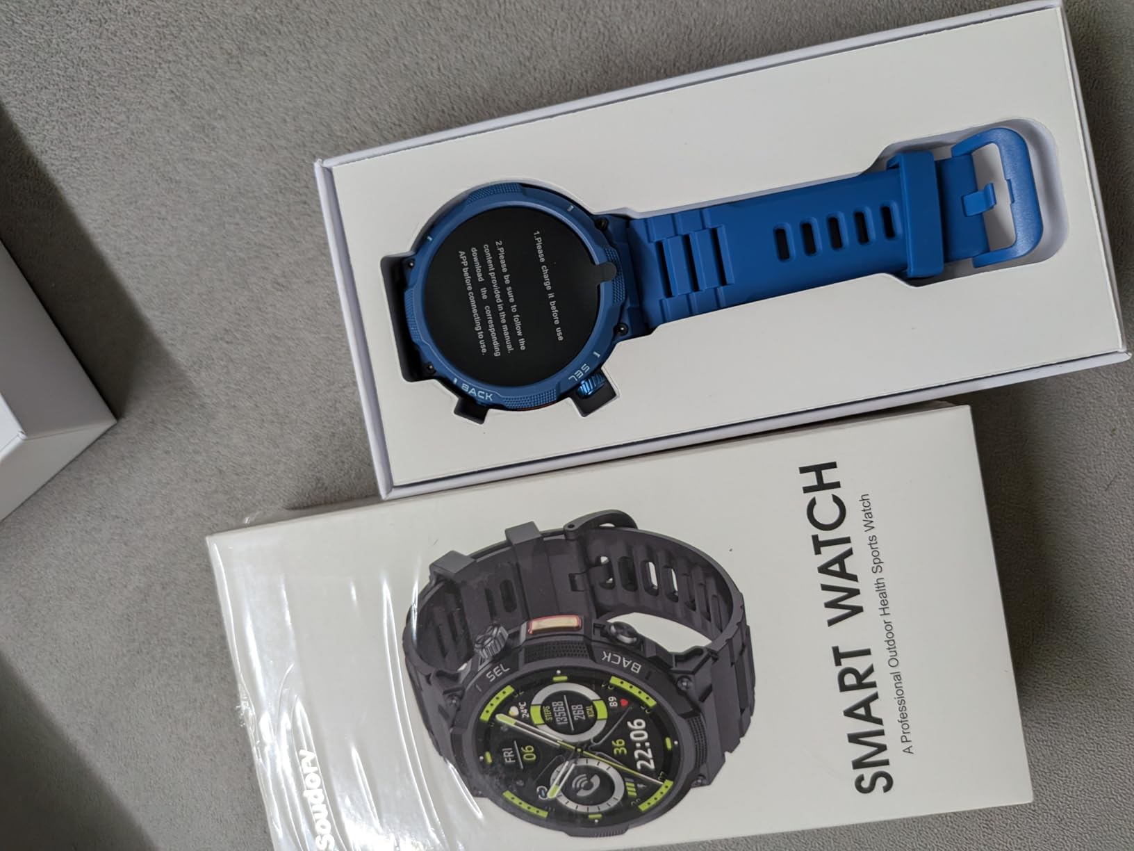 Soudorv Military Smartwatch for Men, 50-Day Battery, Bluetooth Call with LED, 1.53