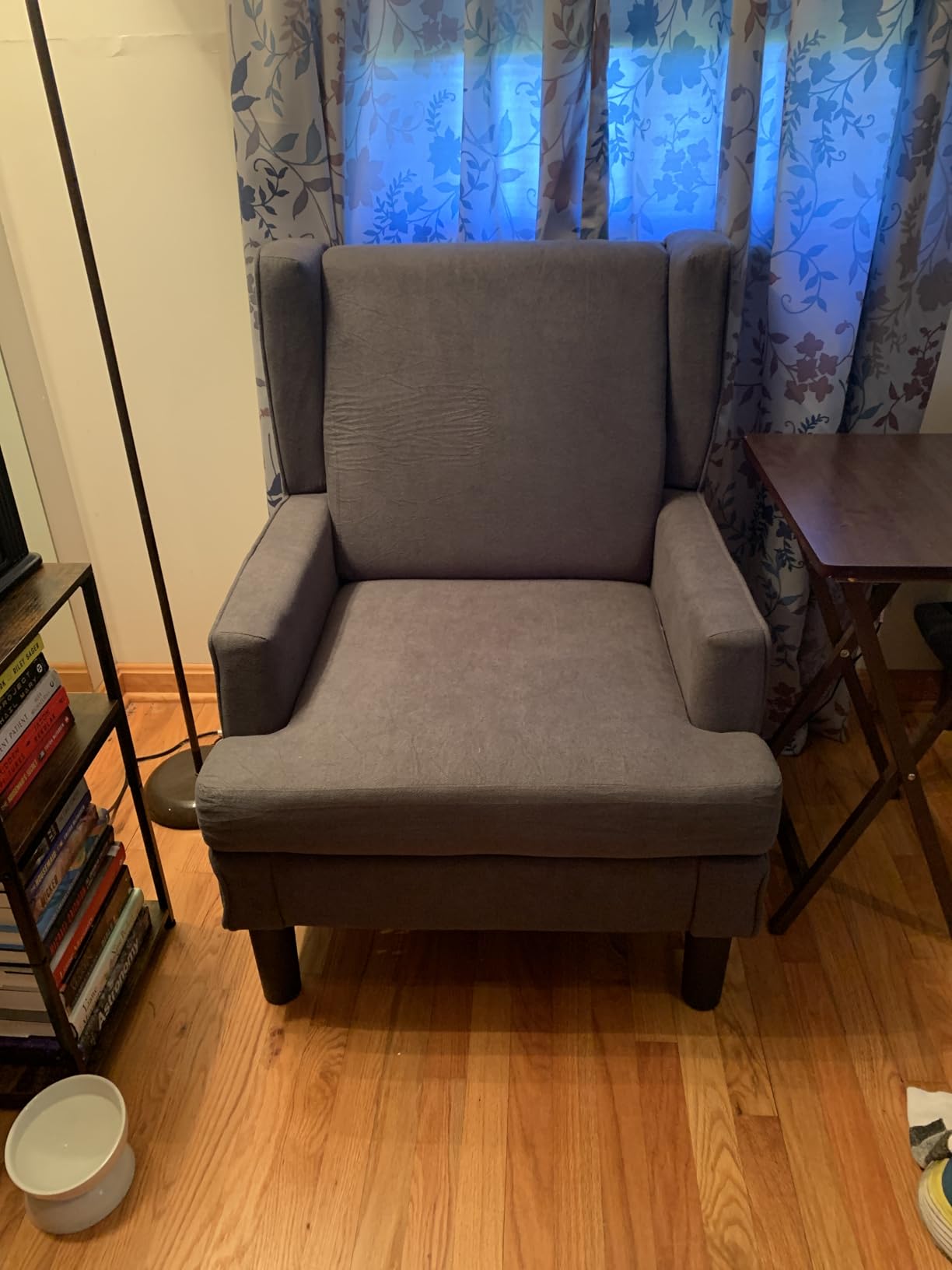 Bezseller Modern Wingback Accent Chair with Soft Cushion Beige | High Back Upholstered Fabric Armchair, Single Sofa Chair, Comfy Reading Chair for Living Room, Bedroom, Home Office customer photo 2
