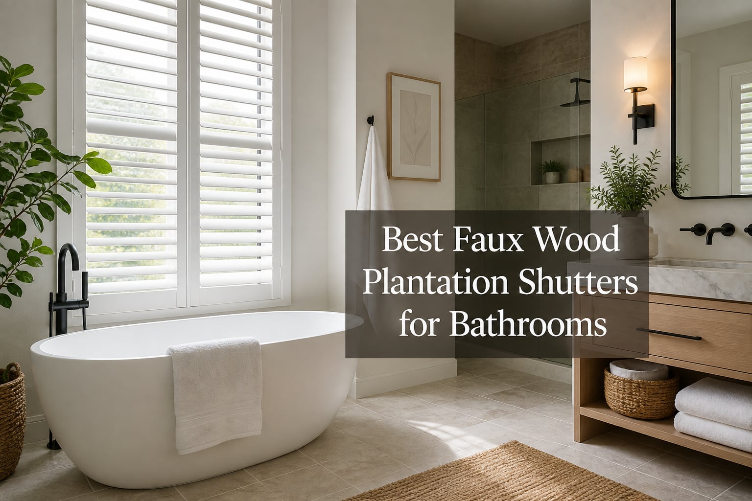 Best Faux Wood Plantation Shutters for Bathrooms